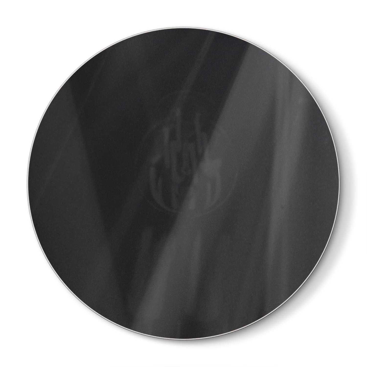 Snijplank Rond - Gehard Glas - Mat Zwart