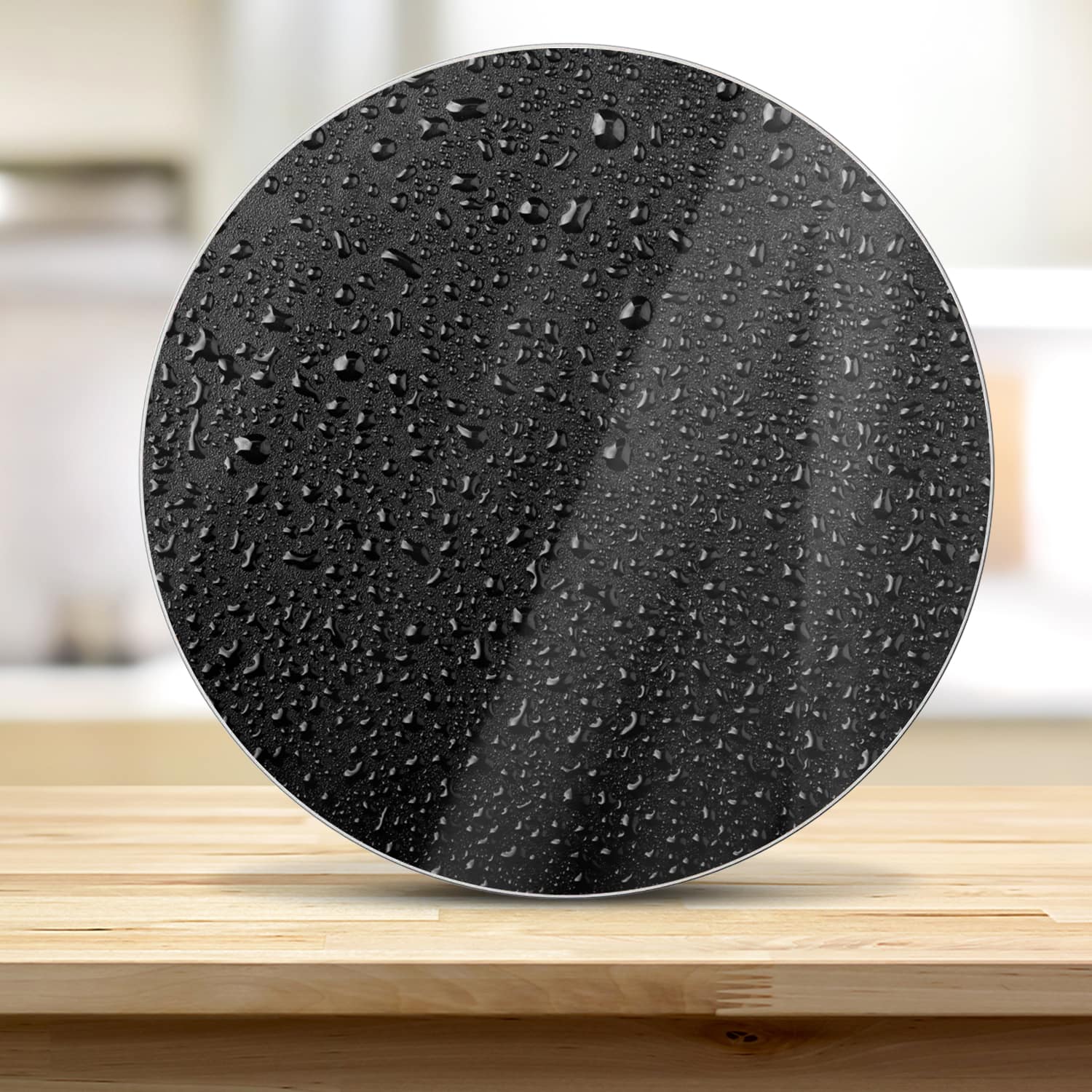 Snijplank Rond - Gehard Glas - Waterdruppels