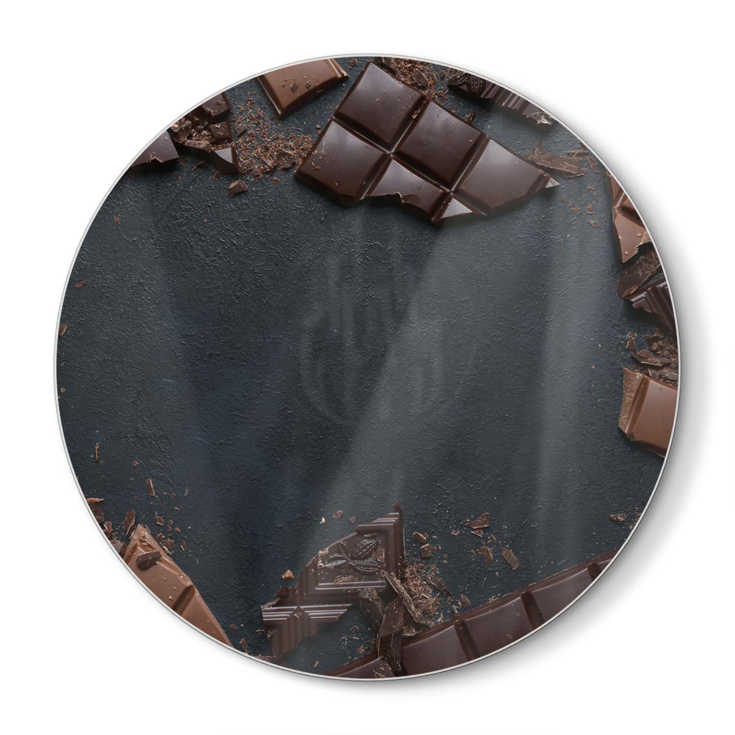 Snijplank Rond - Gehard Glas - Chocolade