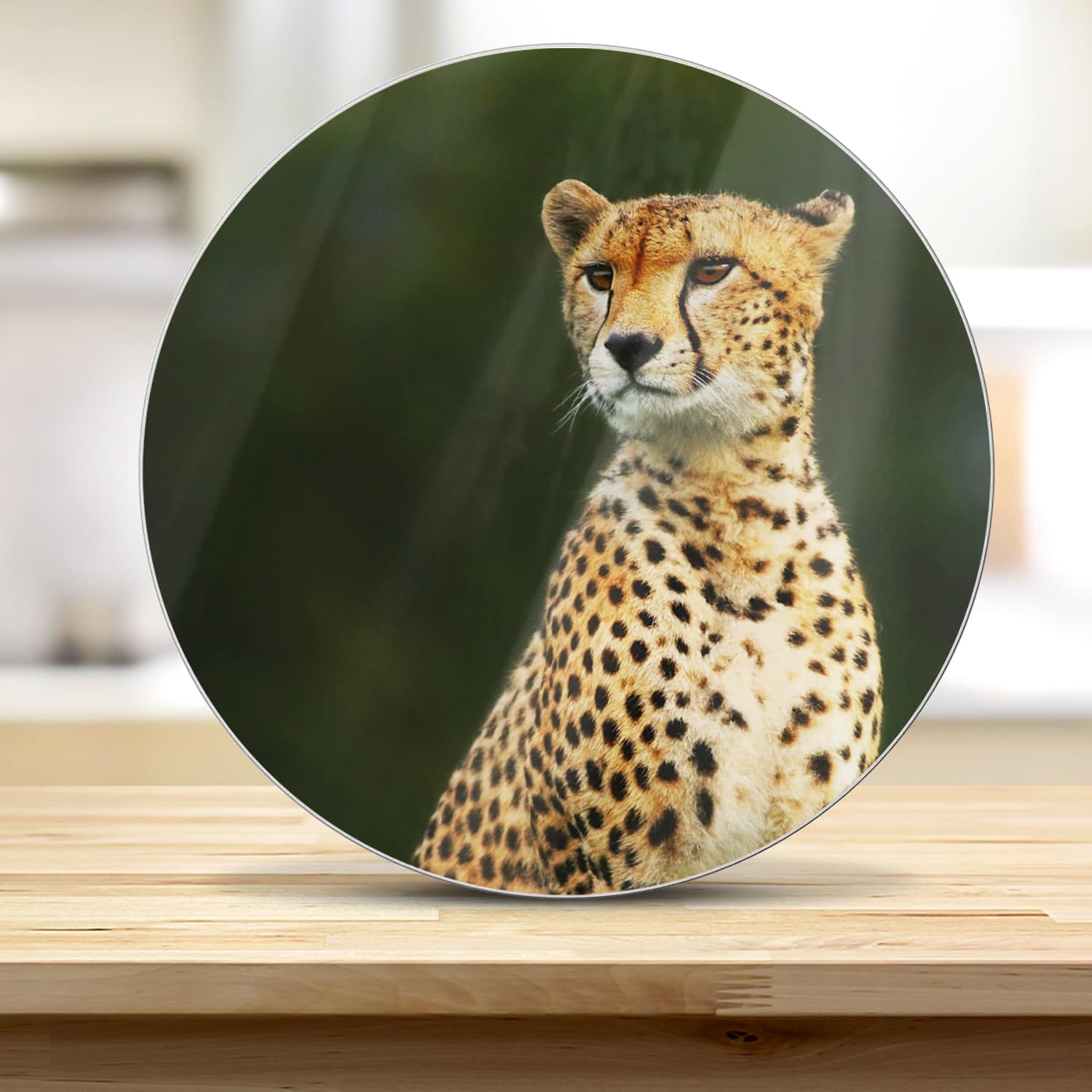 Snijplank Rond - Gehard Glas - Wilde Cheetah