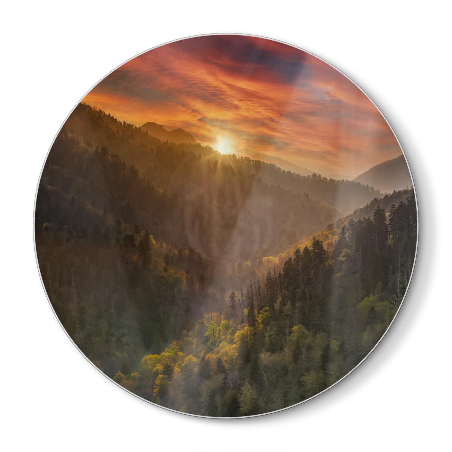 Snijplank Rond - Gehard Glas - Great Smoky Mountains in Amerika