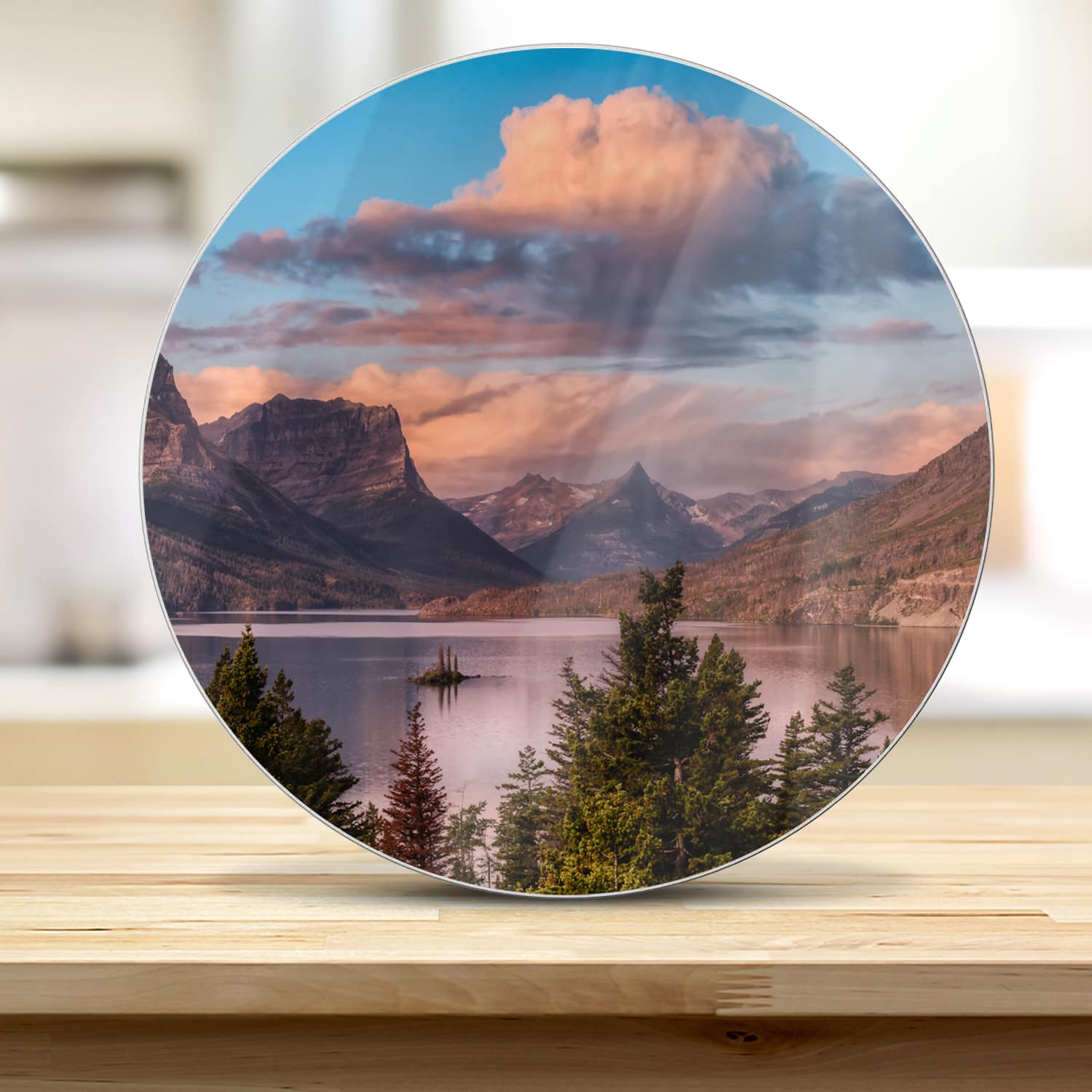 Snijplank Rond - Gehard Glas - Meer bij Rocky Mountains