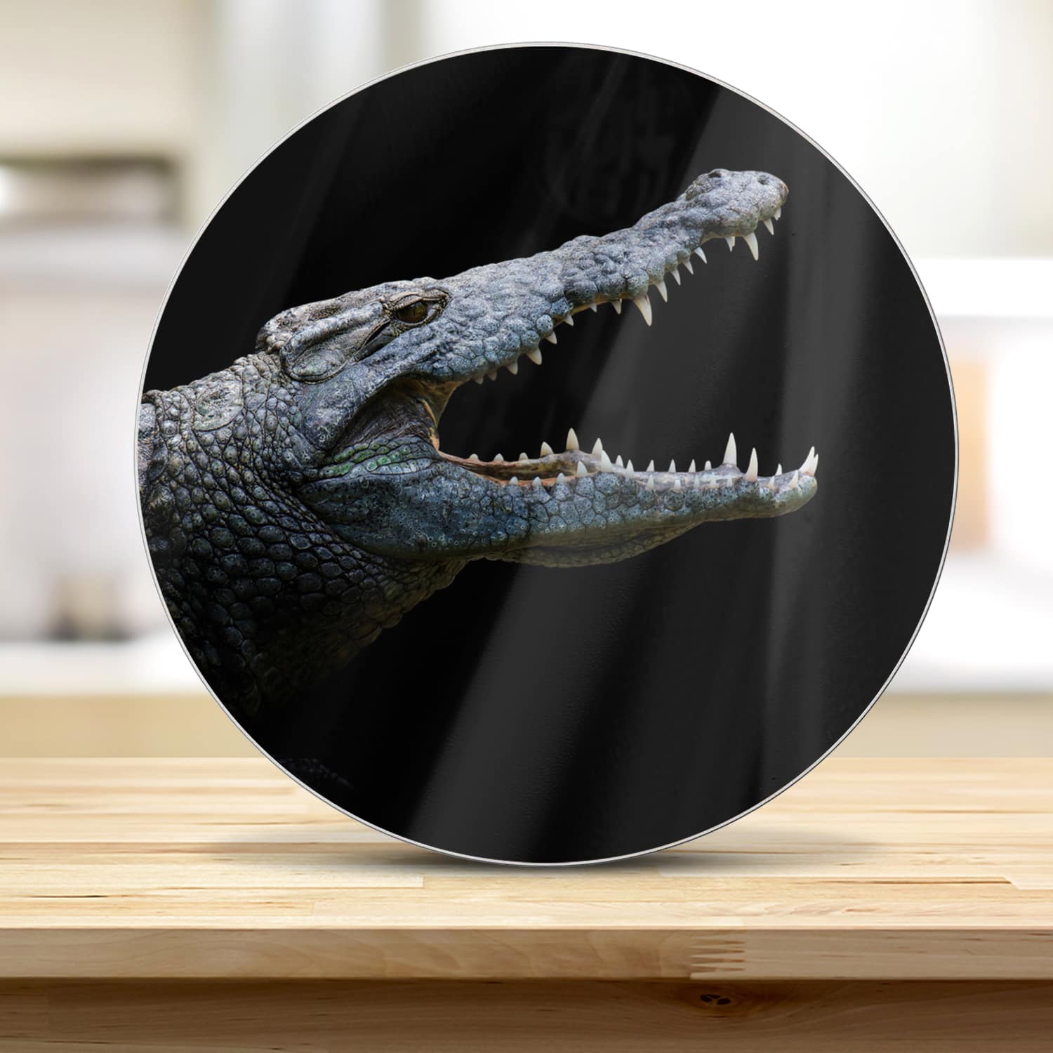 Snijplank Rond - Gehard Glas - Krokodil
