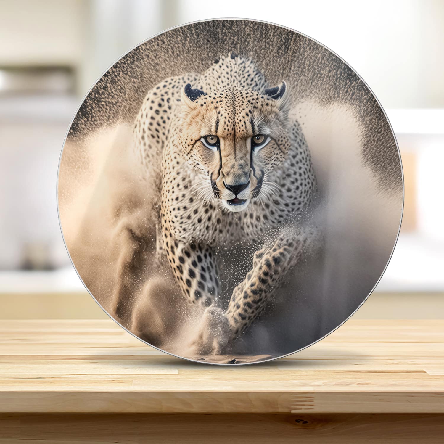 Snijplank Rond - Gehard Glas - Cheetah