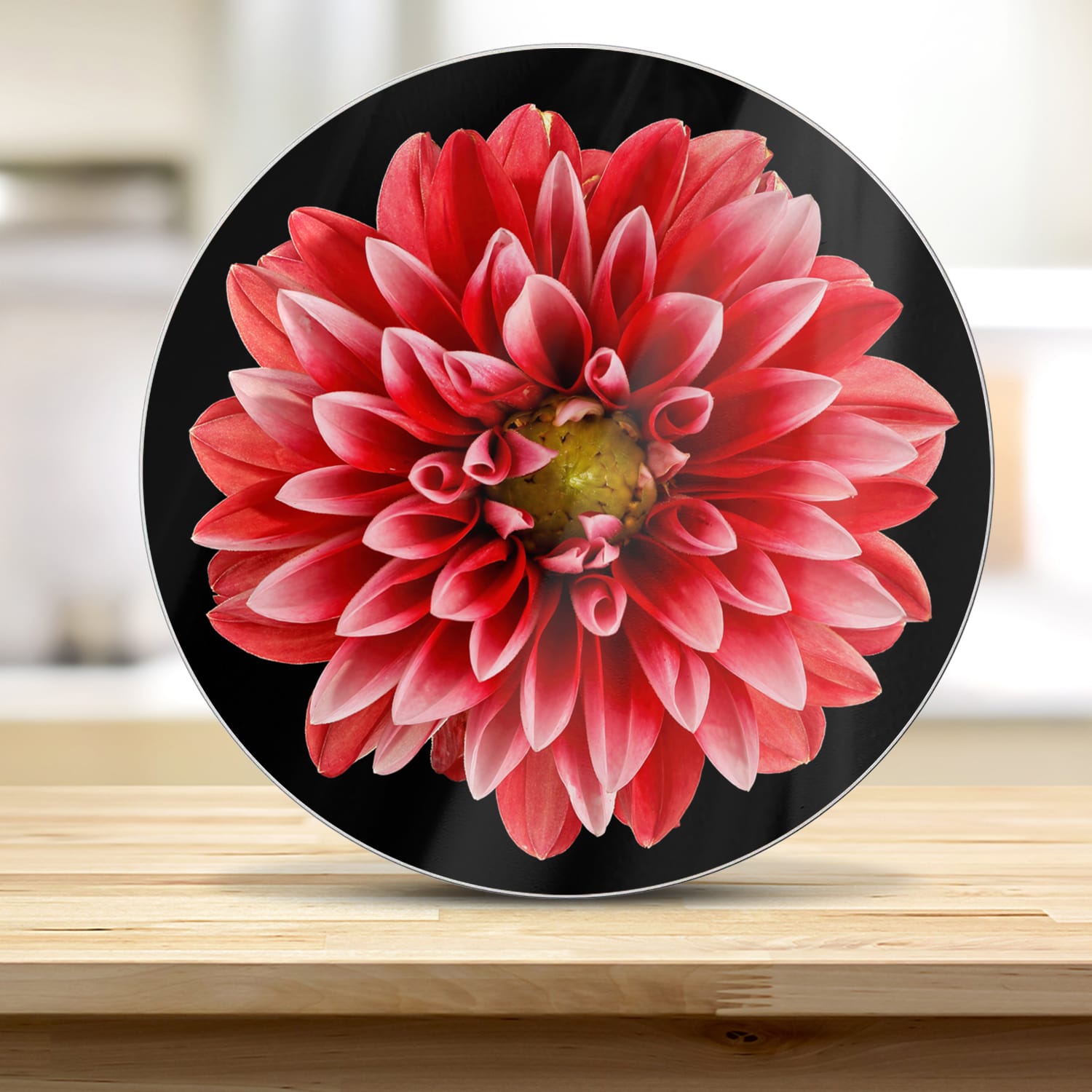 Snijplank Rond - Gehard Glas - Dahlia Pinnata