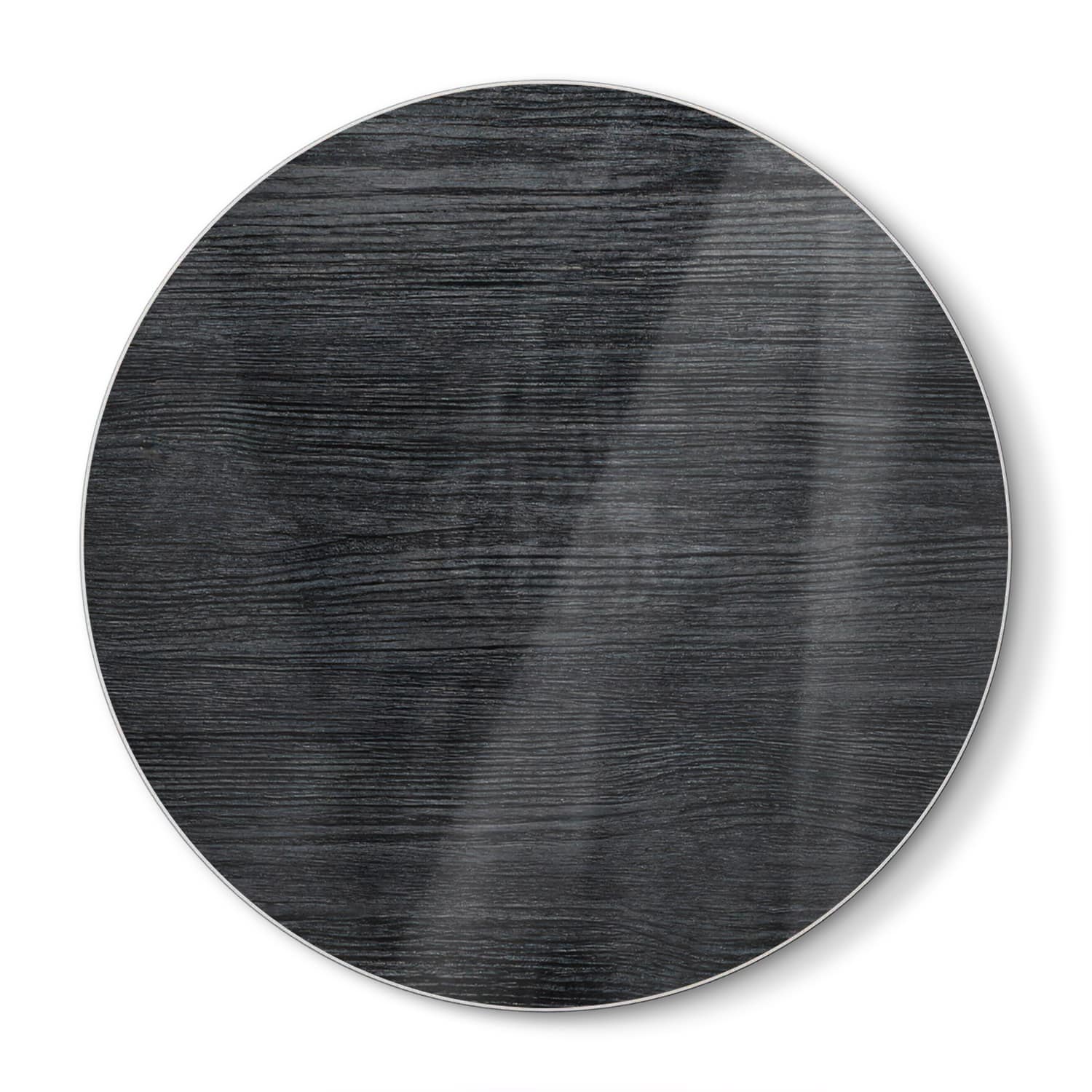 Snijplank Rond - Gehard Glas - Donker Hout