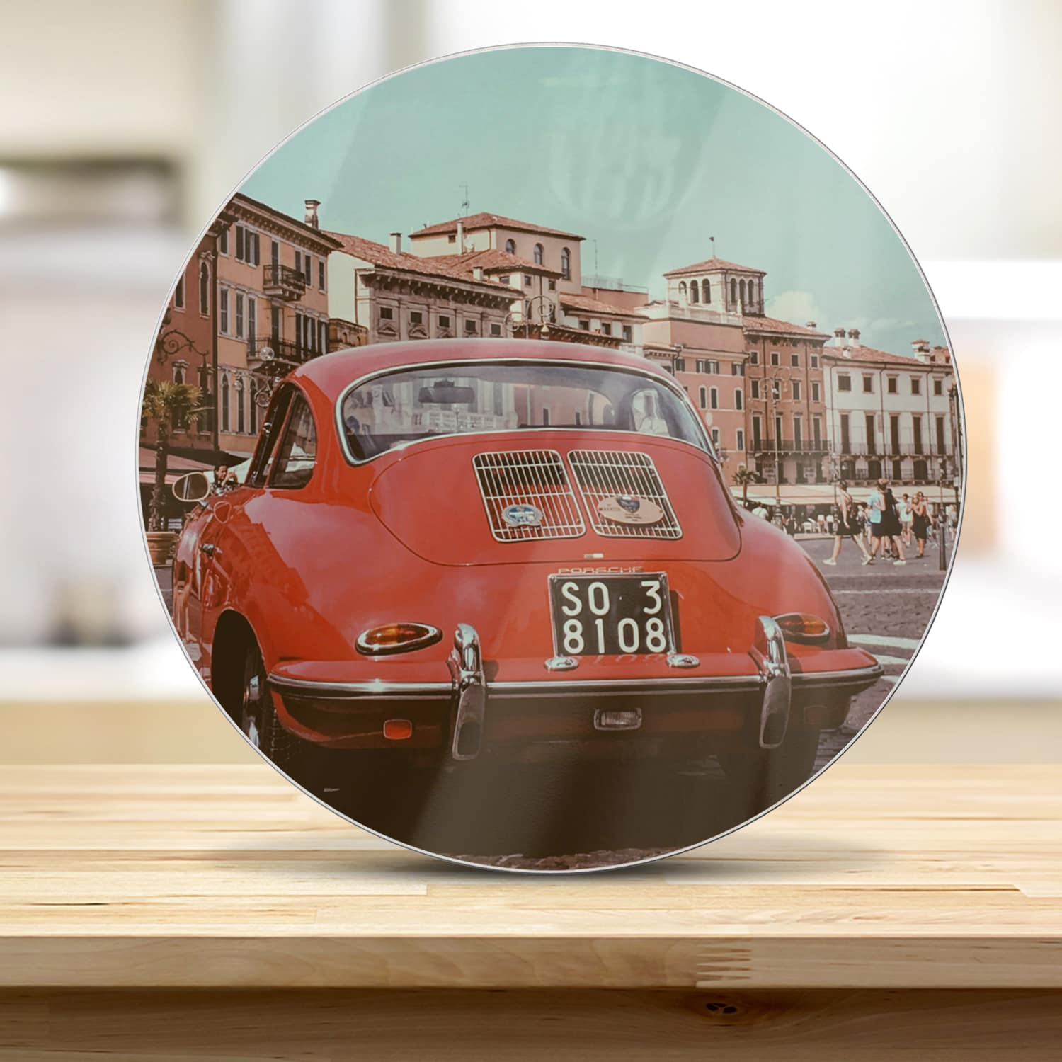 Snijplank Rond - Gehard Glas - Vintage Volkswagen