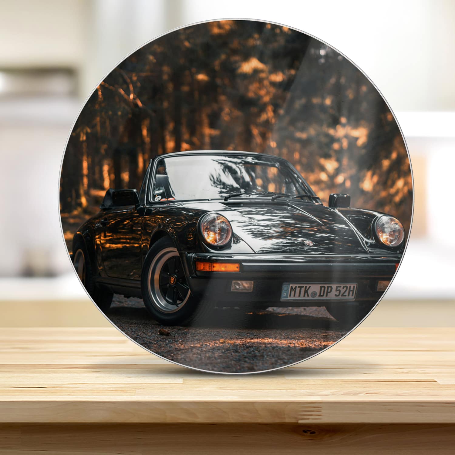 Snijplank Rond - Gehard Glas - Vintage Porsche