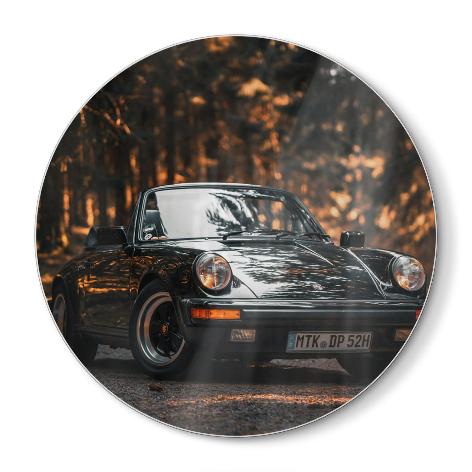 Snijplank Rond - Gehard Glas - Vintage Porsche