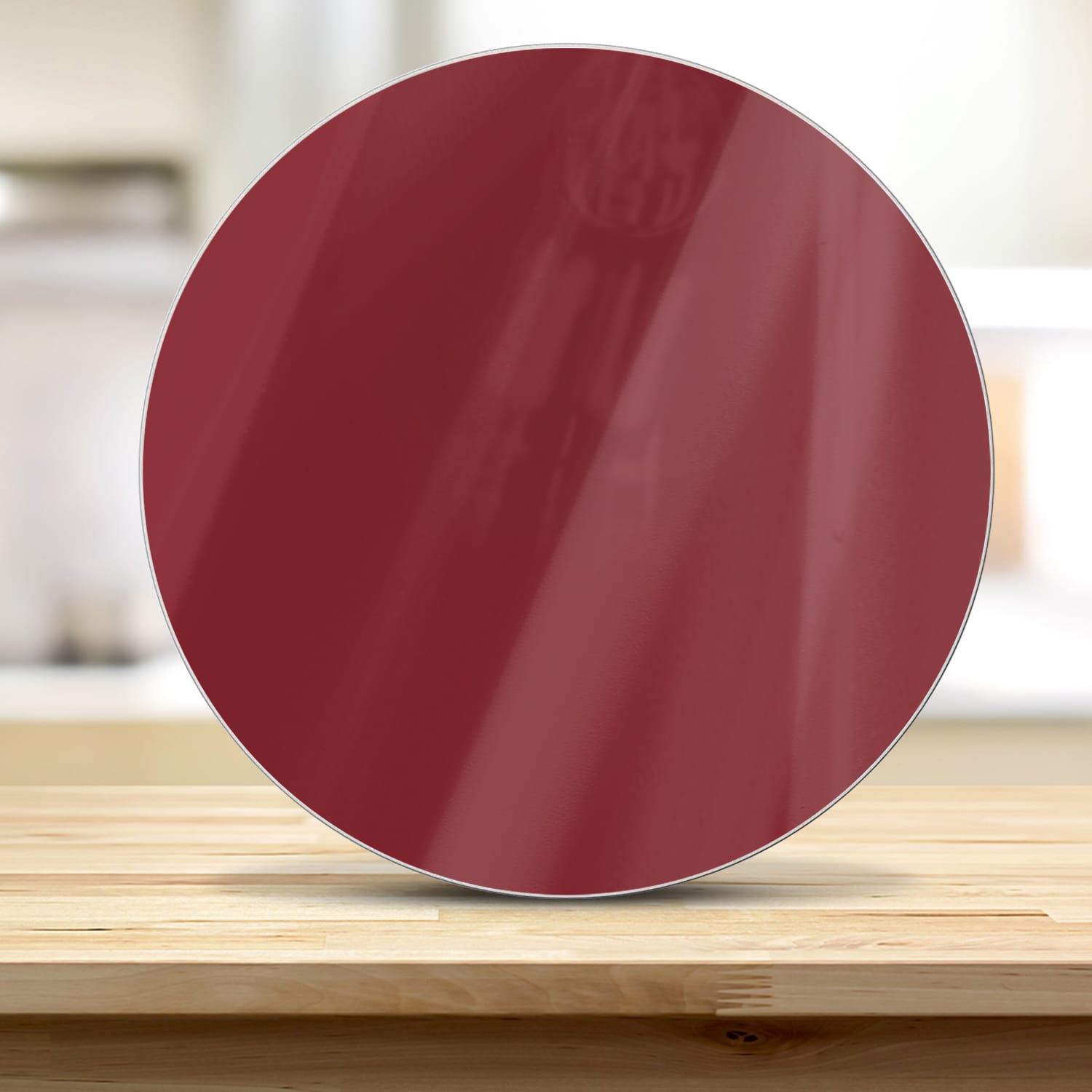 Snijplank Rond - Gehard Glas - Rood