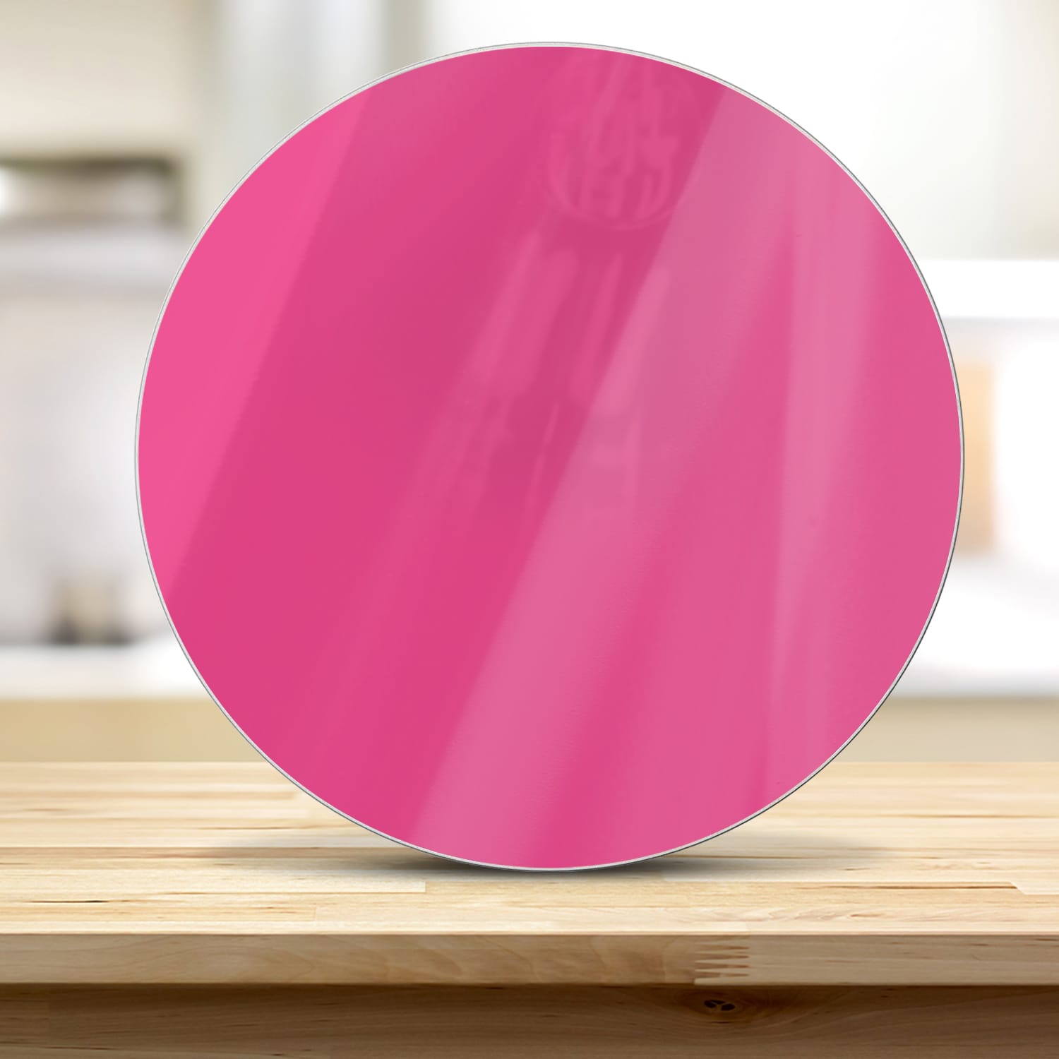 Snijplank Rond - Gehard Glas - Roze