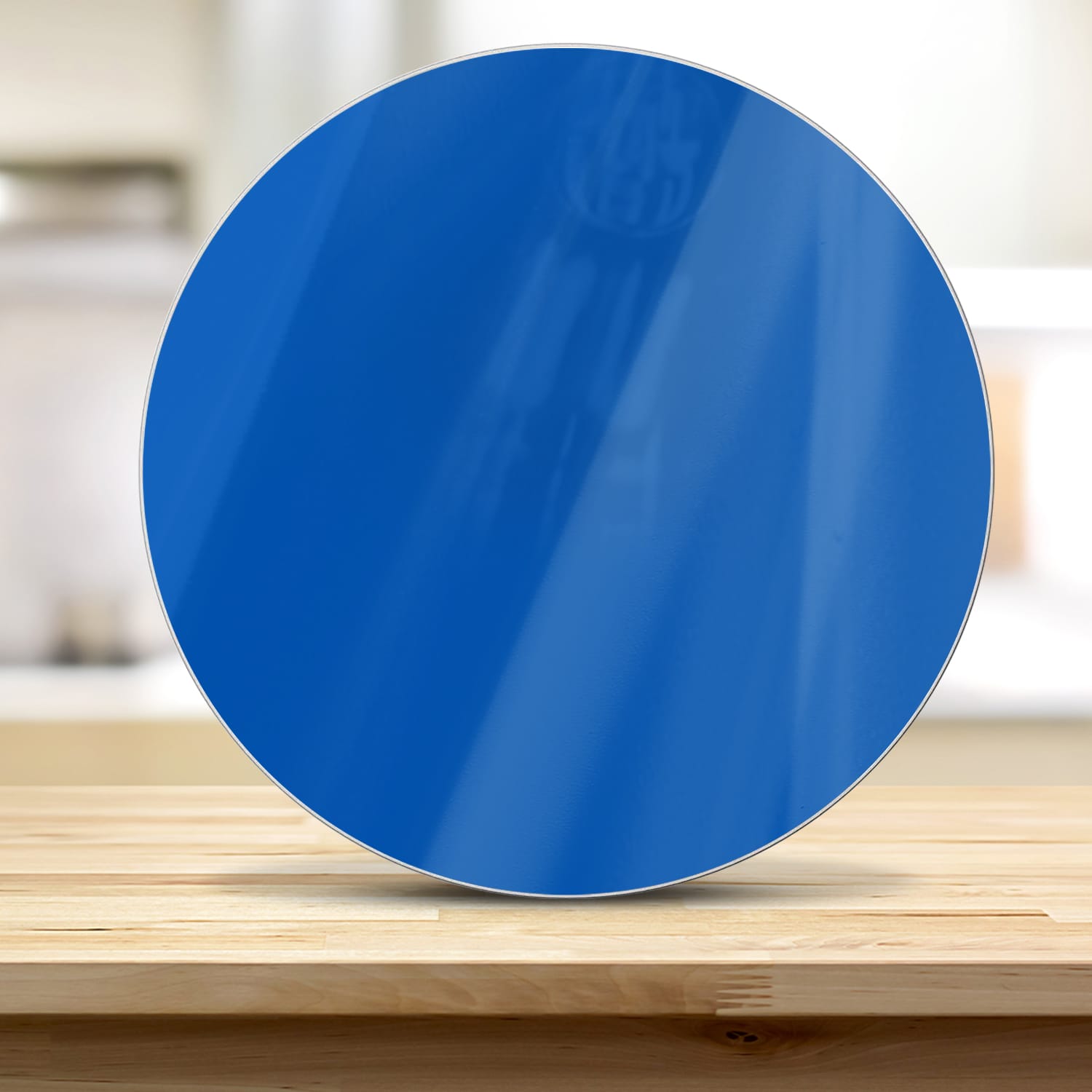 Snijplank Rond - Gehard Glas - Azuurblauw