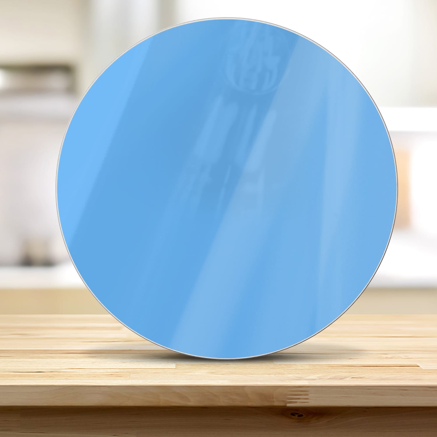 Snijplank Rond - Gehard Glas - Pastelblauw