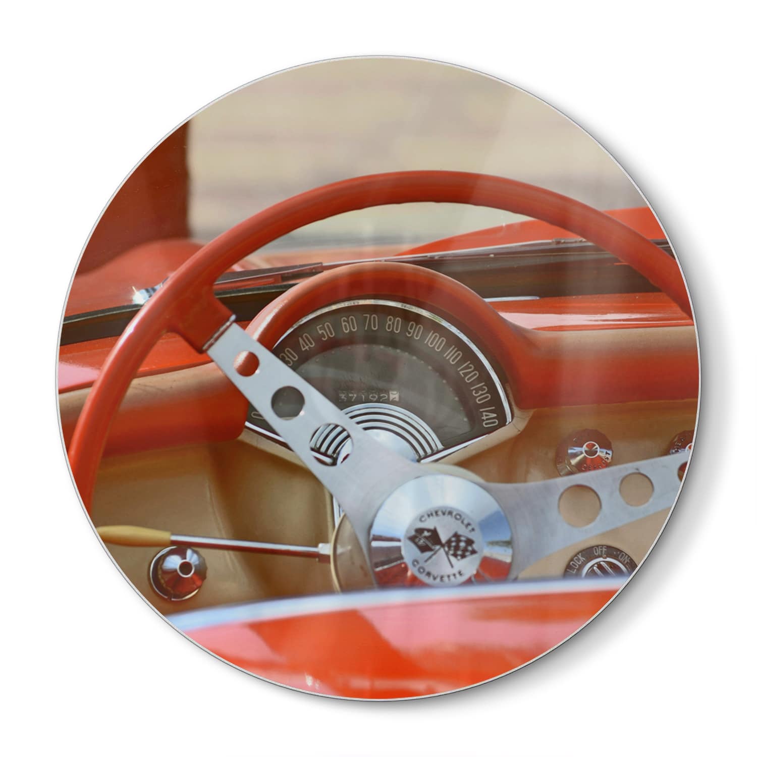 Snijplank Rond - Gehard Glas - Corvette Interieur