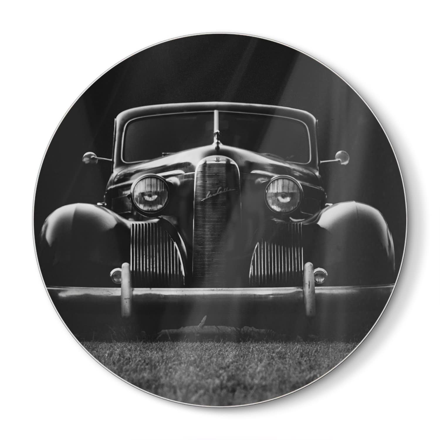 Snijplank Rond - Gehard Glas - Vintage Auto