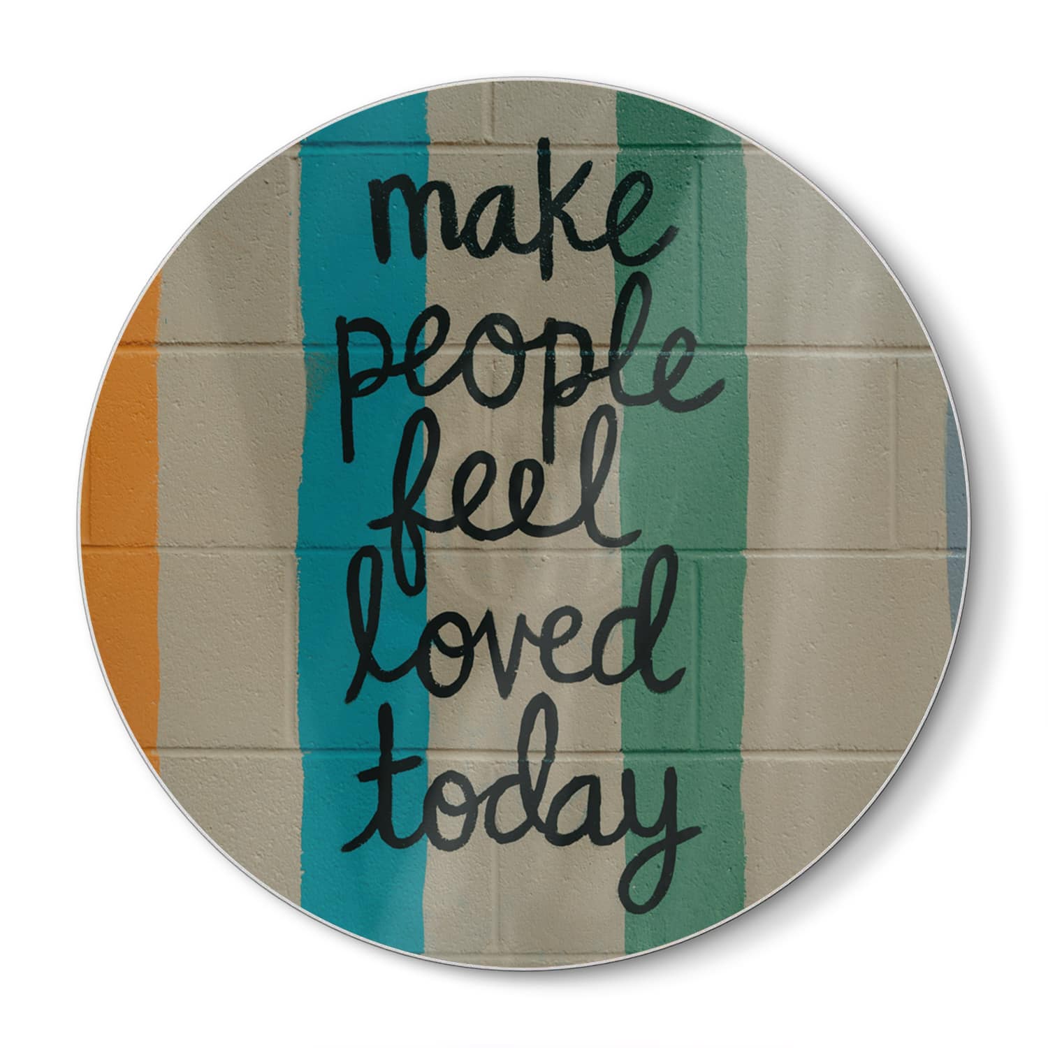 Snijplank Rond - Gehard Glas - Make People Feel Loved Today