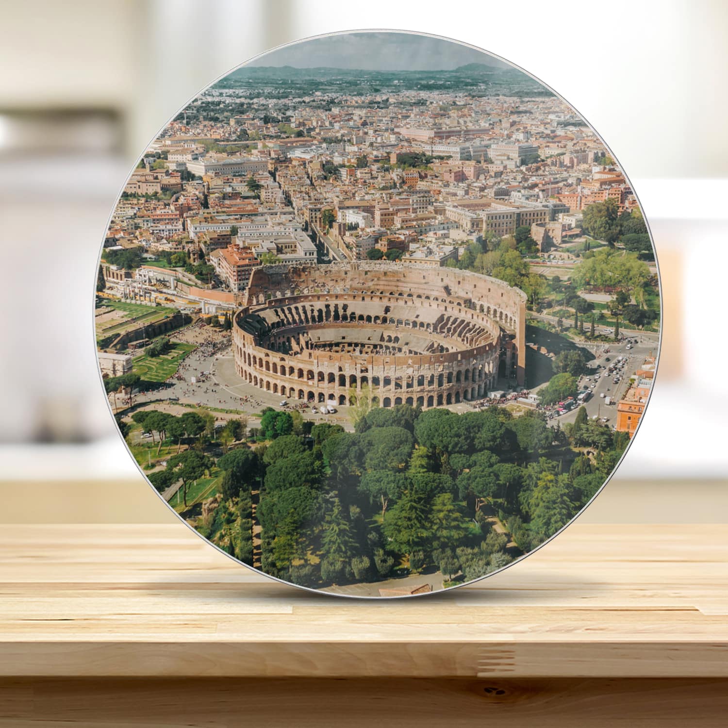 Snijplank Rond - Gehard Glas - Rome van Boven