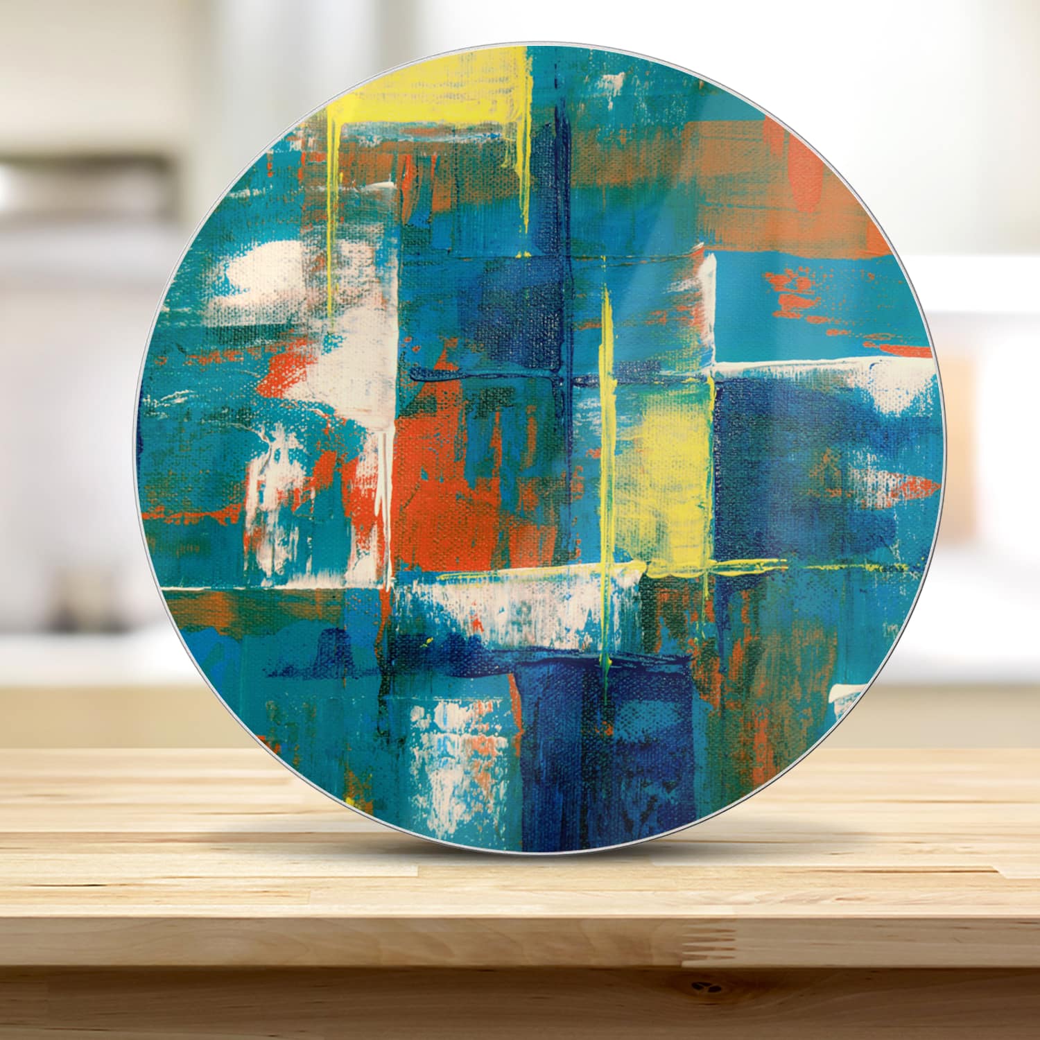 Snijplank Rond - Gehard Glas - Abstract Canvas