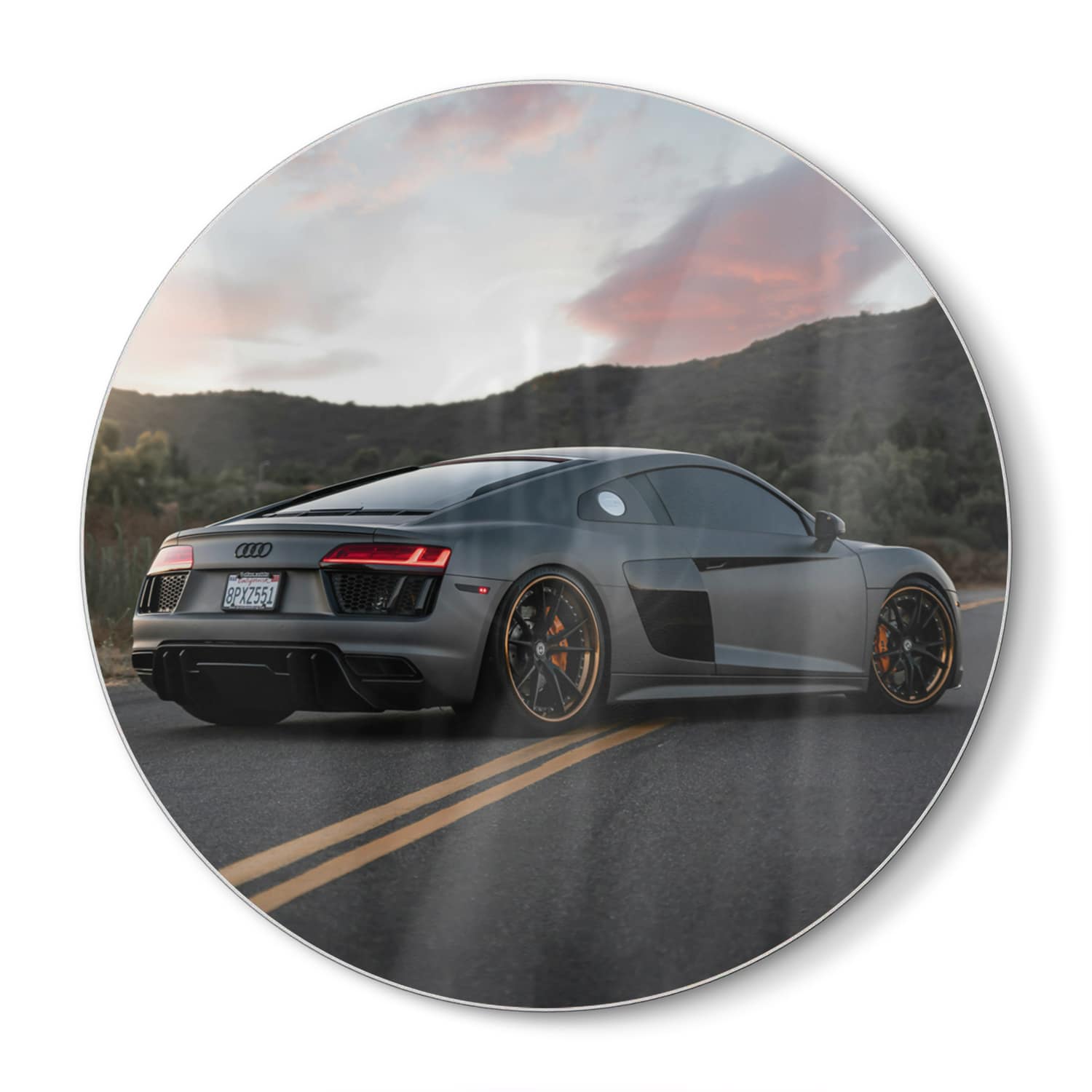 Snijplank Rond - Gehard Glas - Audi R8