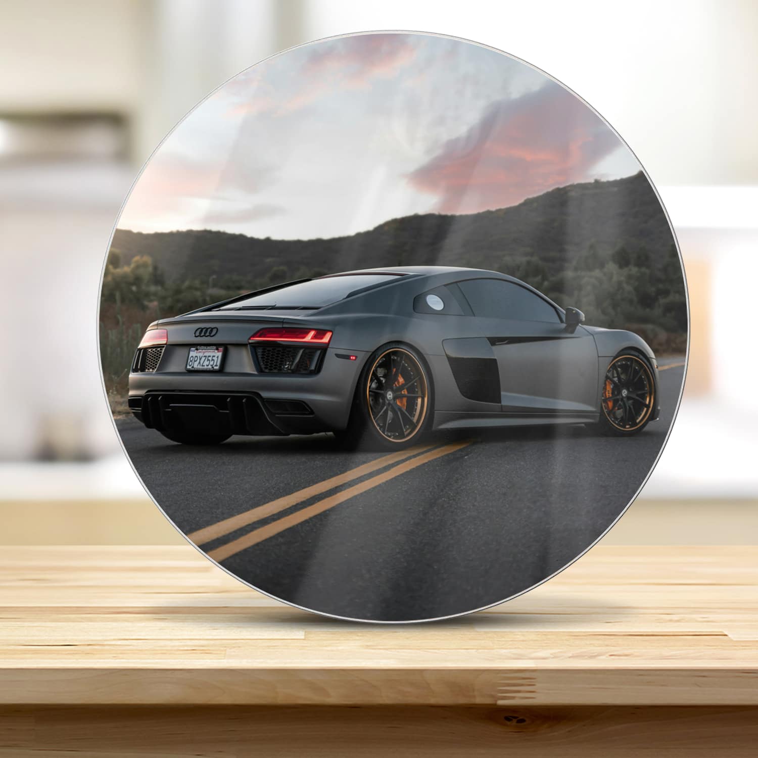 Snijplank Rond - Gehard Glas - Audi R8