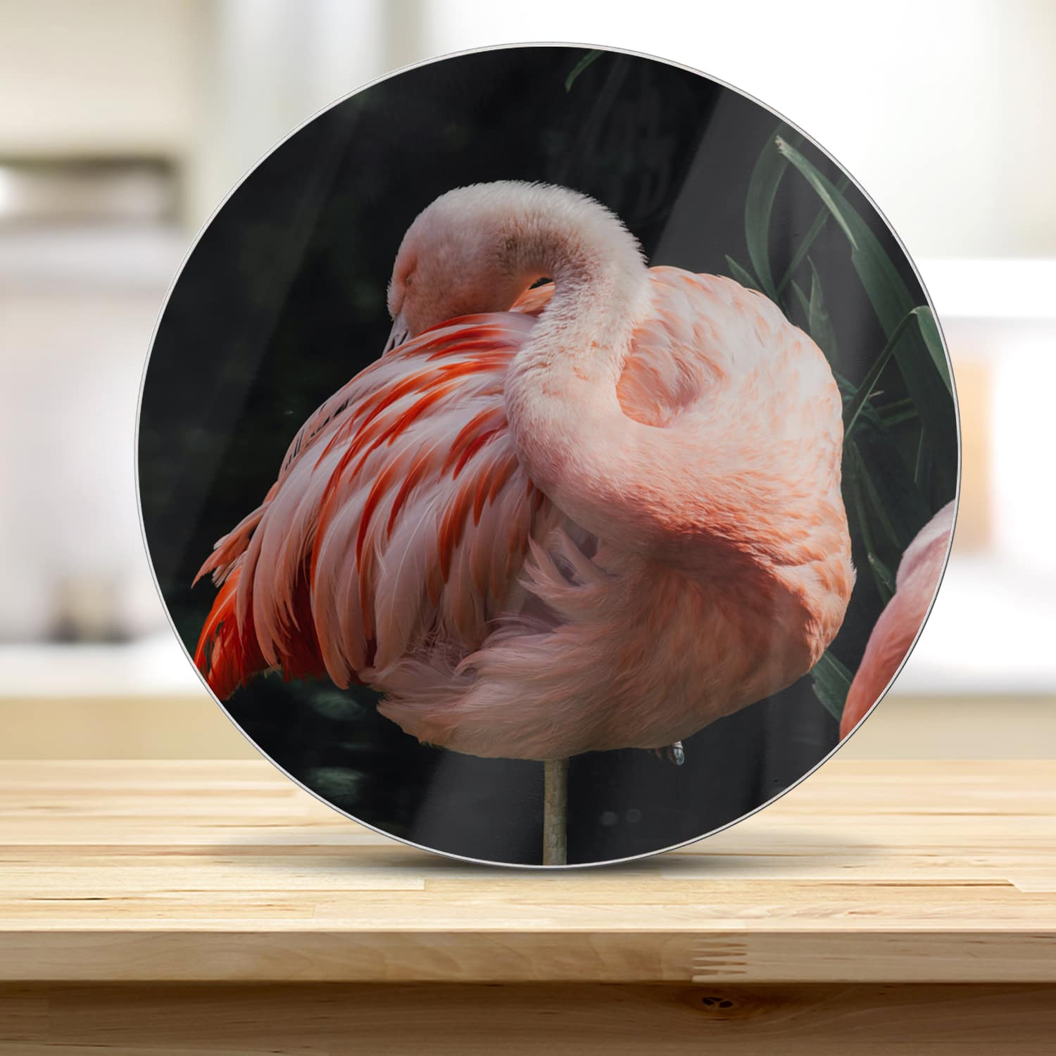 Snijplank Rond - Gehard Glas - Flamingo in de Natuur