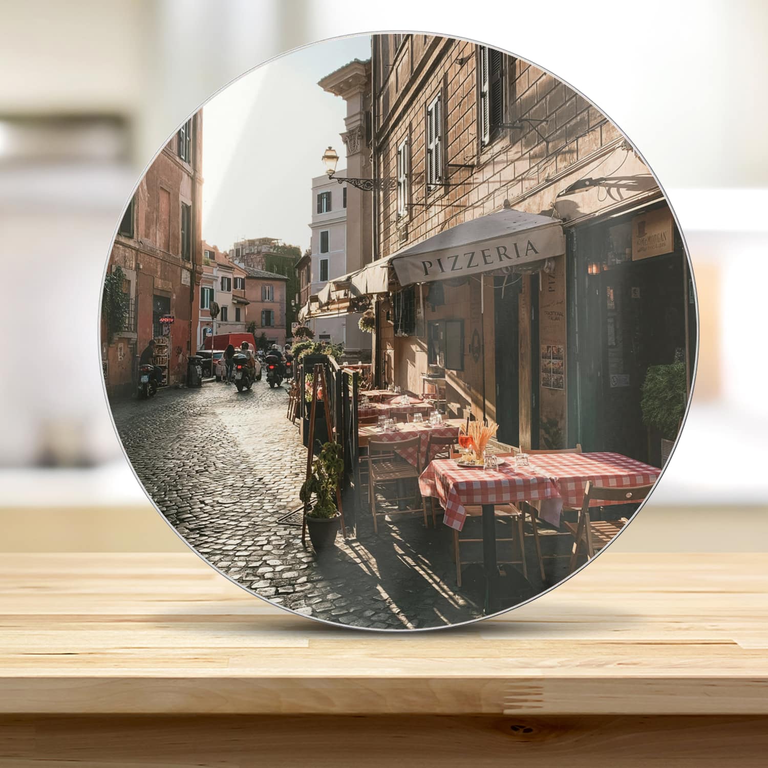 Snijplank Rond - Gehard Glas - Straat in Rome