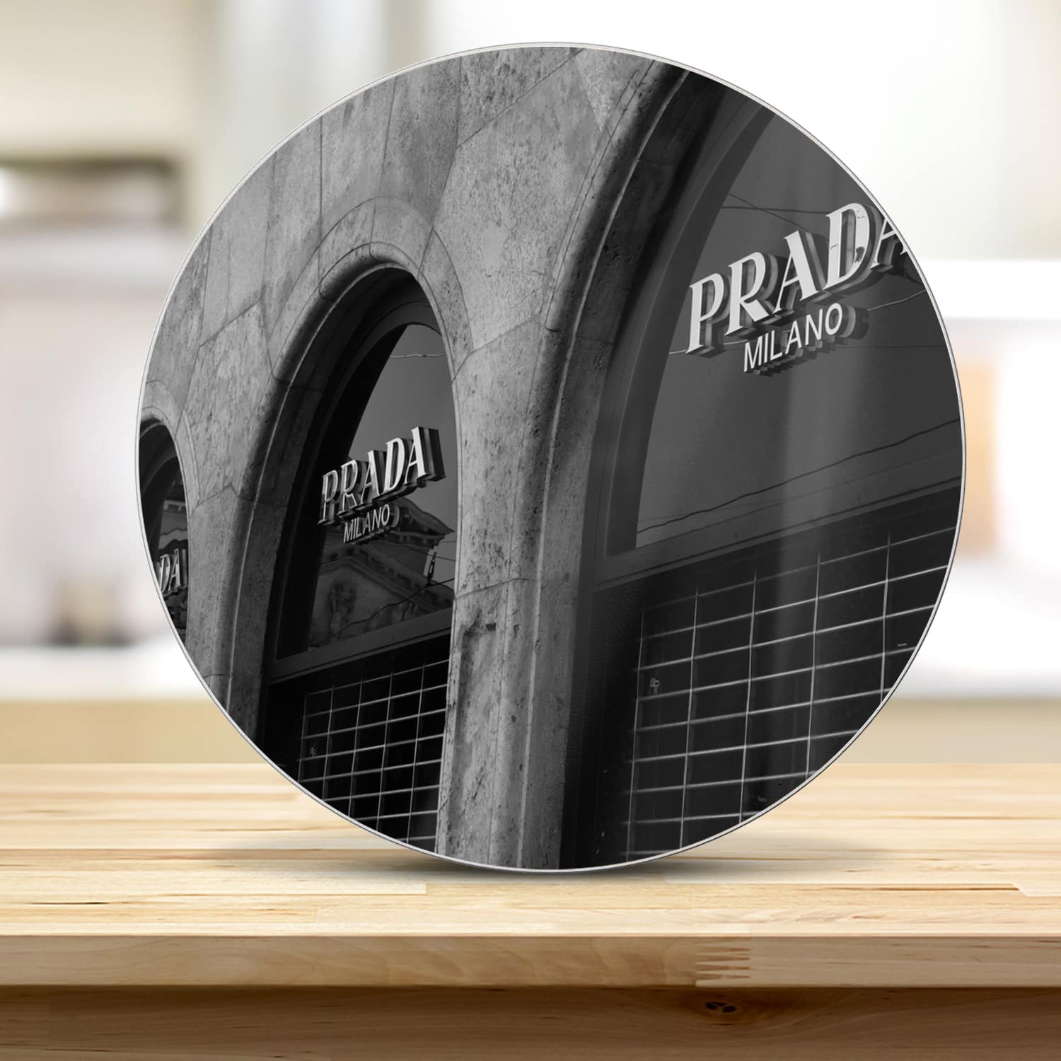 Snijplank Rond - Gehard Glas - Prada Milano