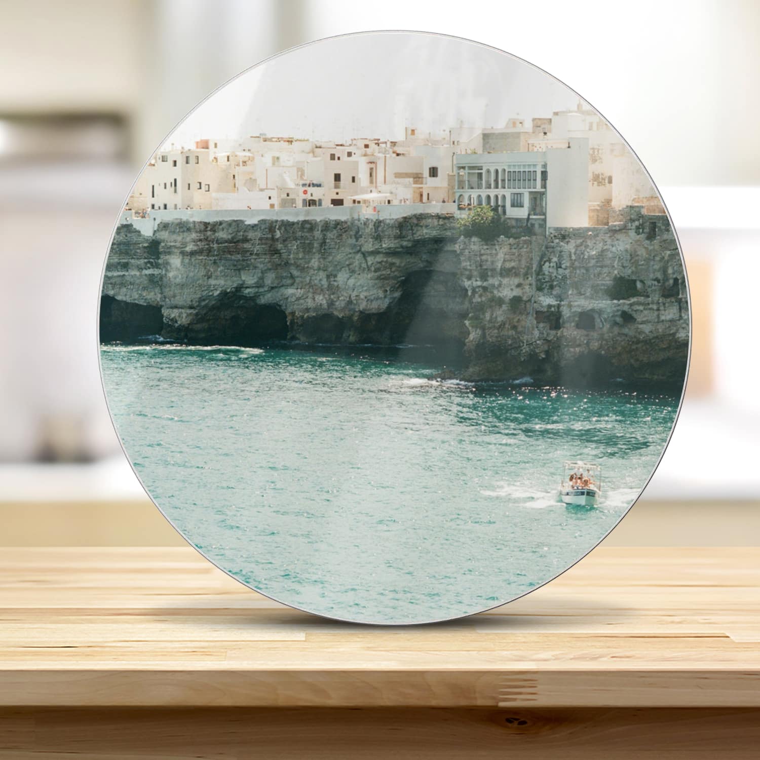 Snijplank Rond - Gehard Glas - Puglia in Italië