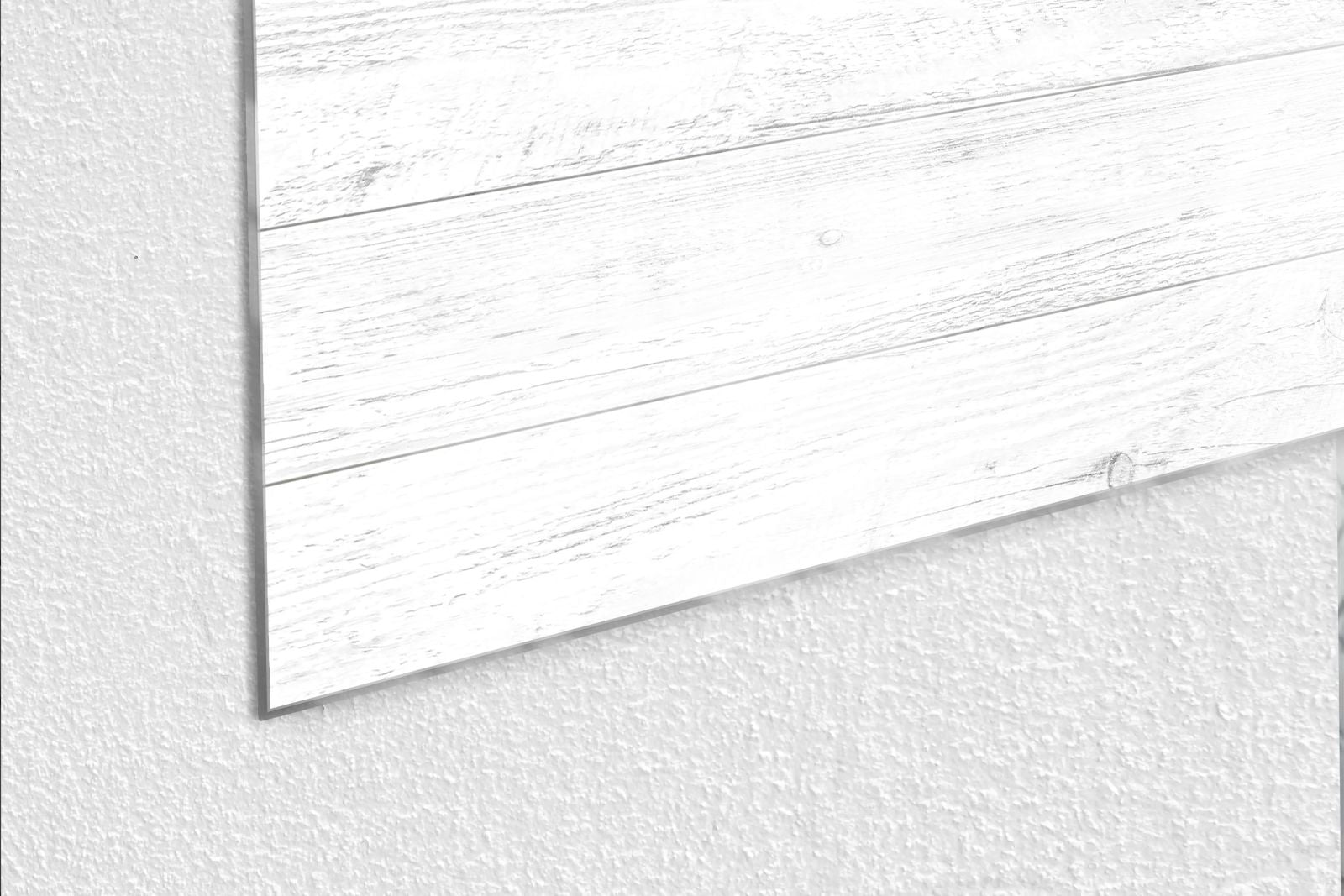 Whiteboard van glas - Magneetbord - Wit hout