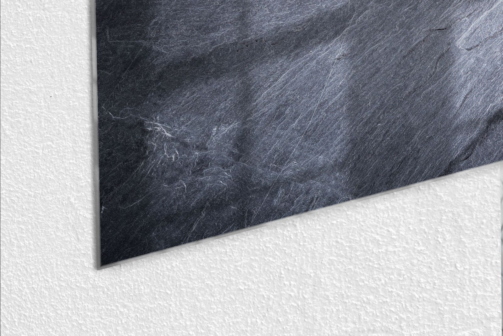 Glazen Whiteboard - Magneetbord - Krasvrij - Zwart Steenlook Leisteen