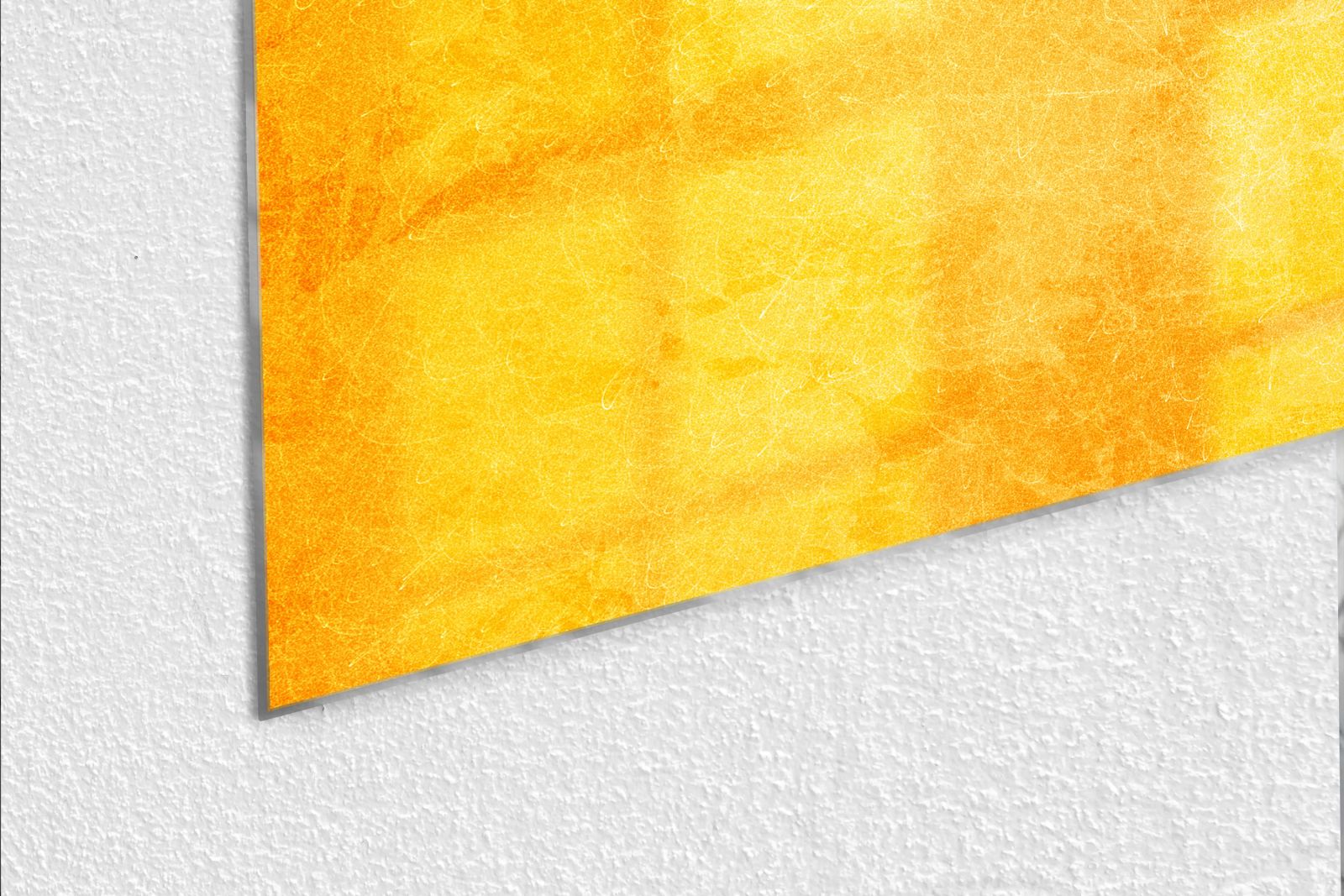 Whiteboard van glas - Magneetbord - Geel-oranje textuur