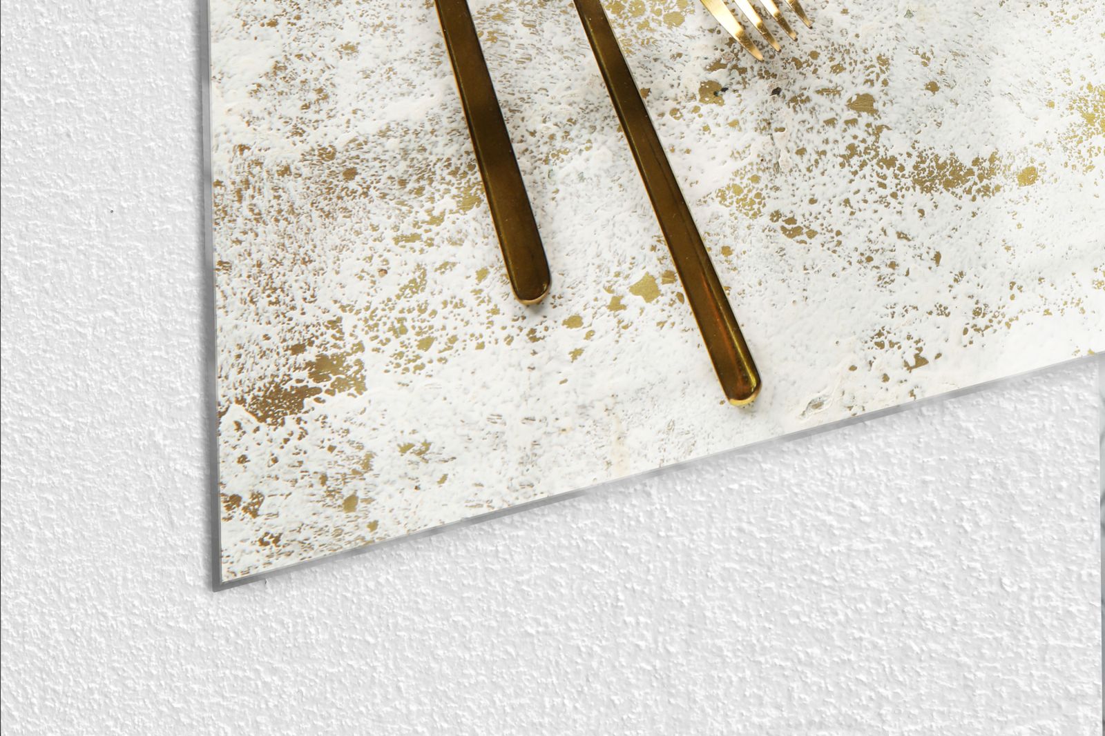 Whiteboard van glas - Magneetbord - Gouden vorken