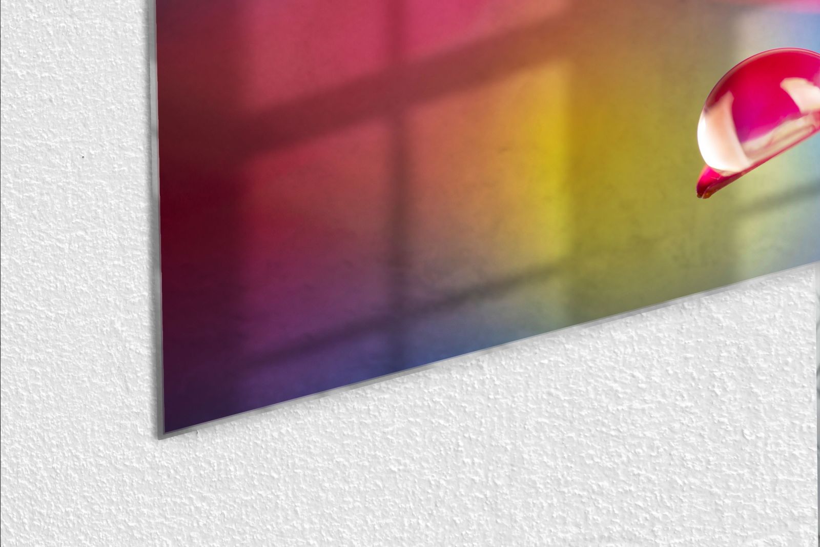Whiteboard van glas - Magneetbord - Bloem met druppel