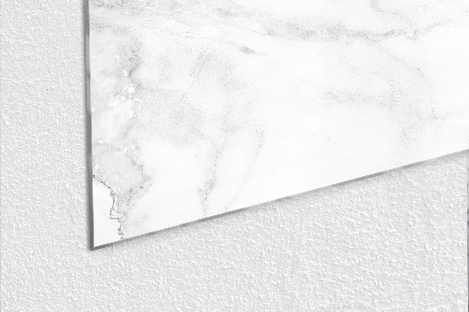Whiteboard van glas - Magneetbord - Krasvrij - Wit marmer