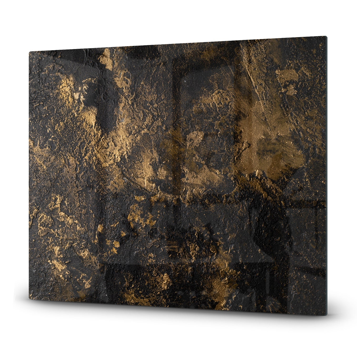 Inductiebeschermer - Gehard Glas - Black-Gold Textuur