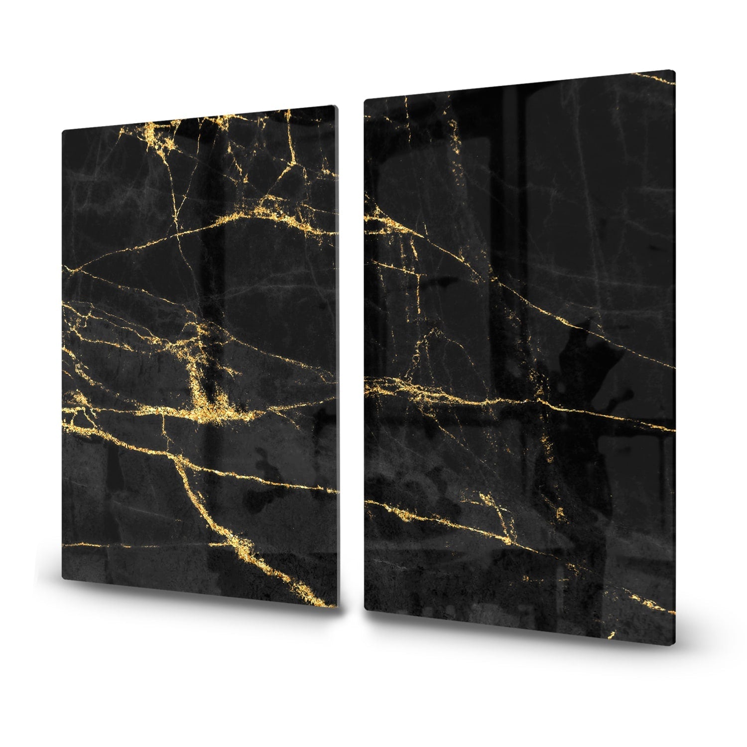 Inductiebeschermer - Gehard Glas - Black-Gold Marmer