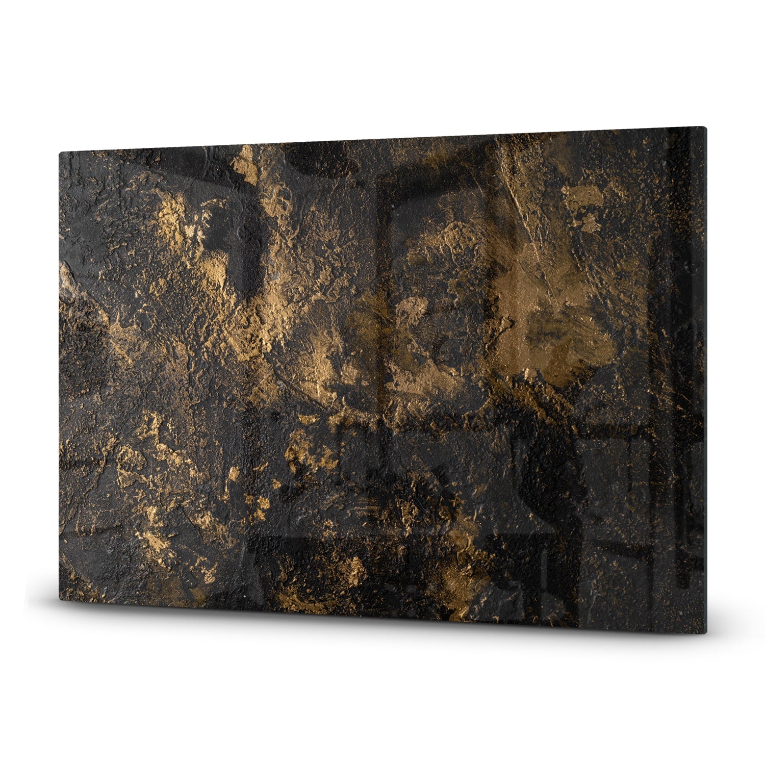 Inductiebeschermer - Gehard Glas - Black-Gold Textuur