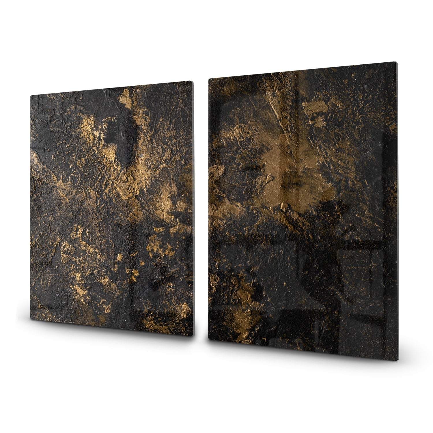 Inductiebeschermer - Gehard Glas - Black-Gold Textuur