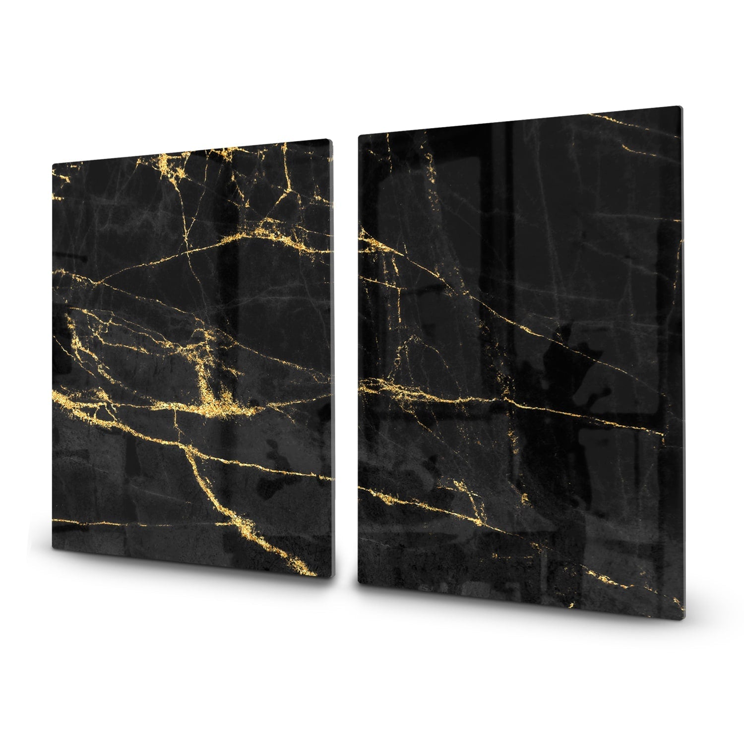 Inductiebeschermer - Gehard Glas - Black-Gold Marmer