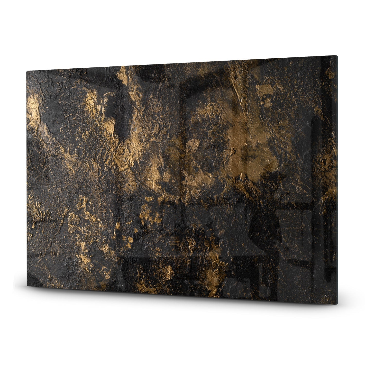 Inductiebeschermer - Gehard Glas - Black-Gold Textuur