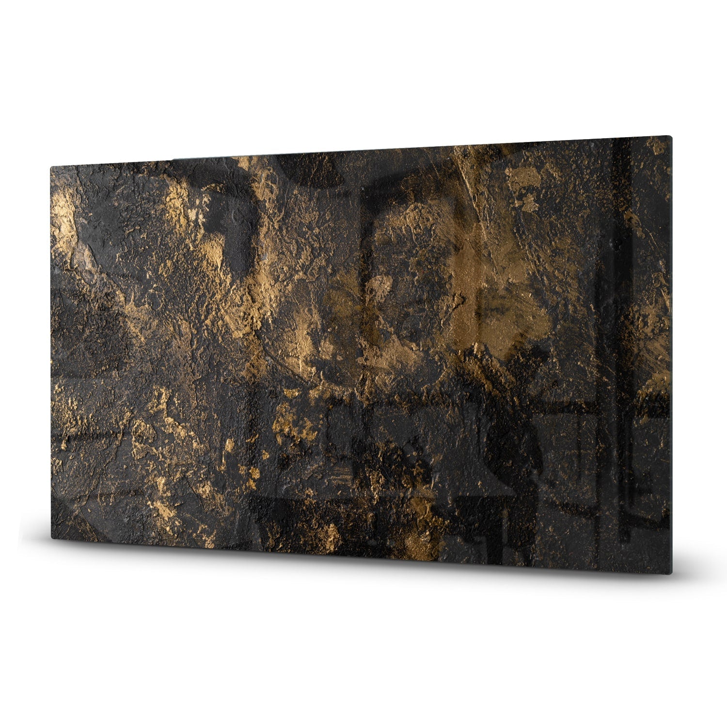 Inductiebeschermer - Gehard Glas - Black-Gold Textuur