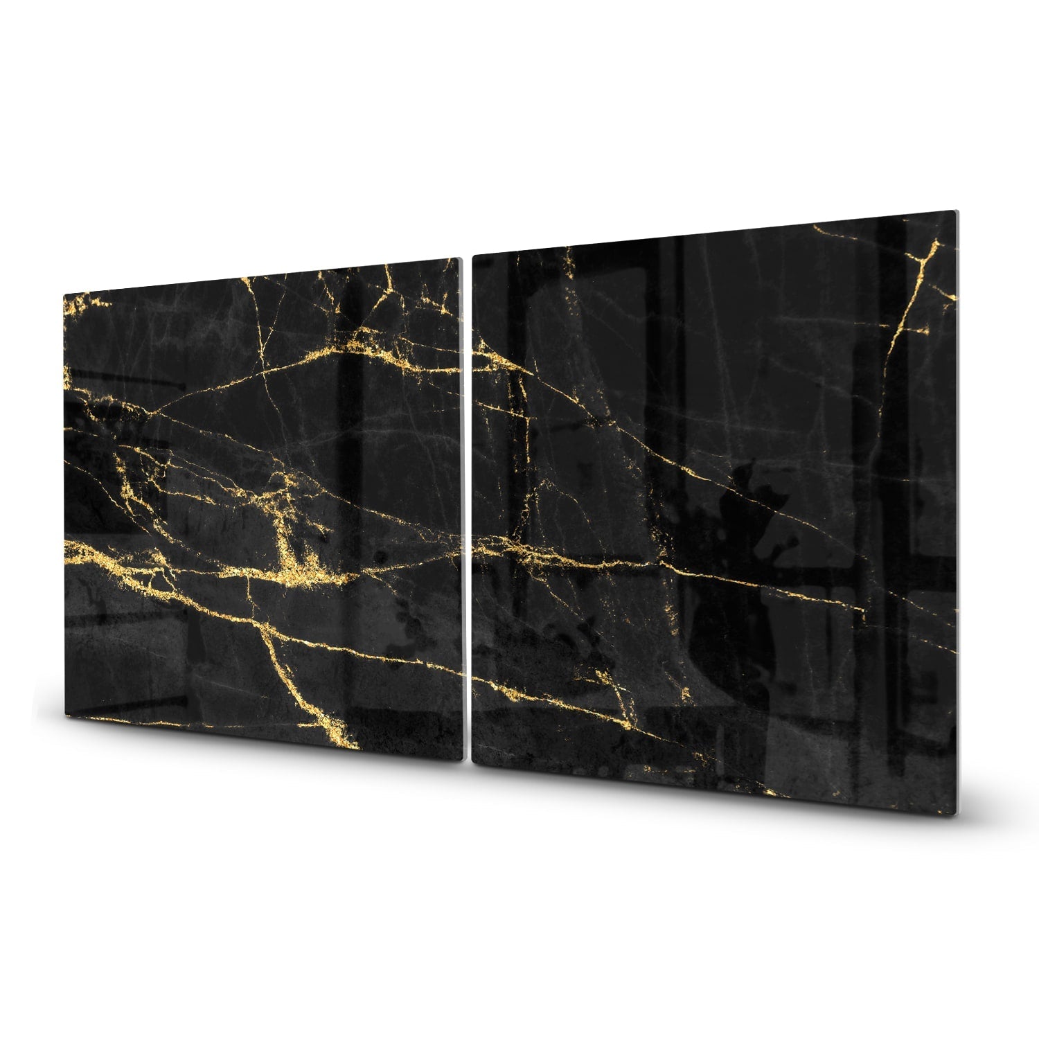 Inductiebeschermer - Gehard Glas - Black-Gold Marmer