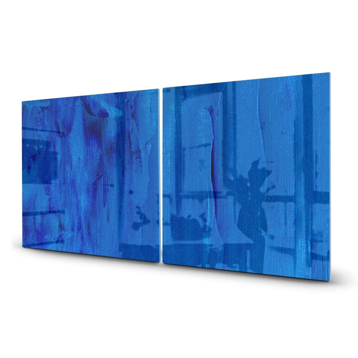 Inductiebeschermer - Gehard Glas - Blauw Abstractie