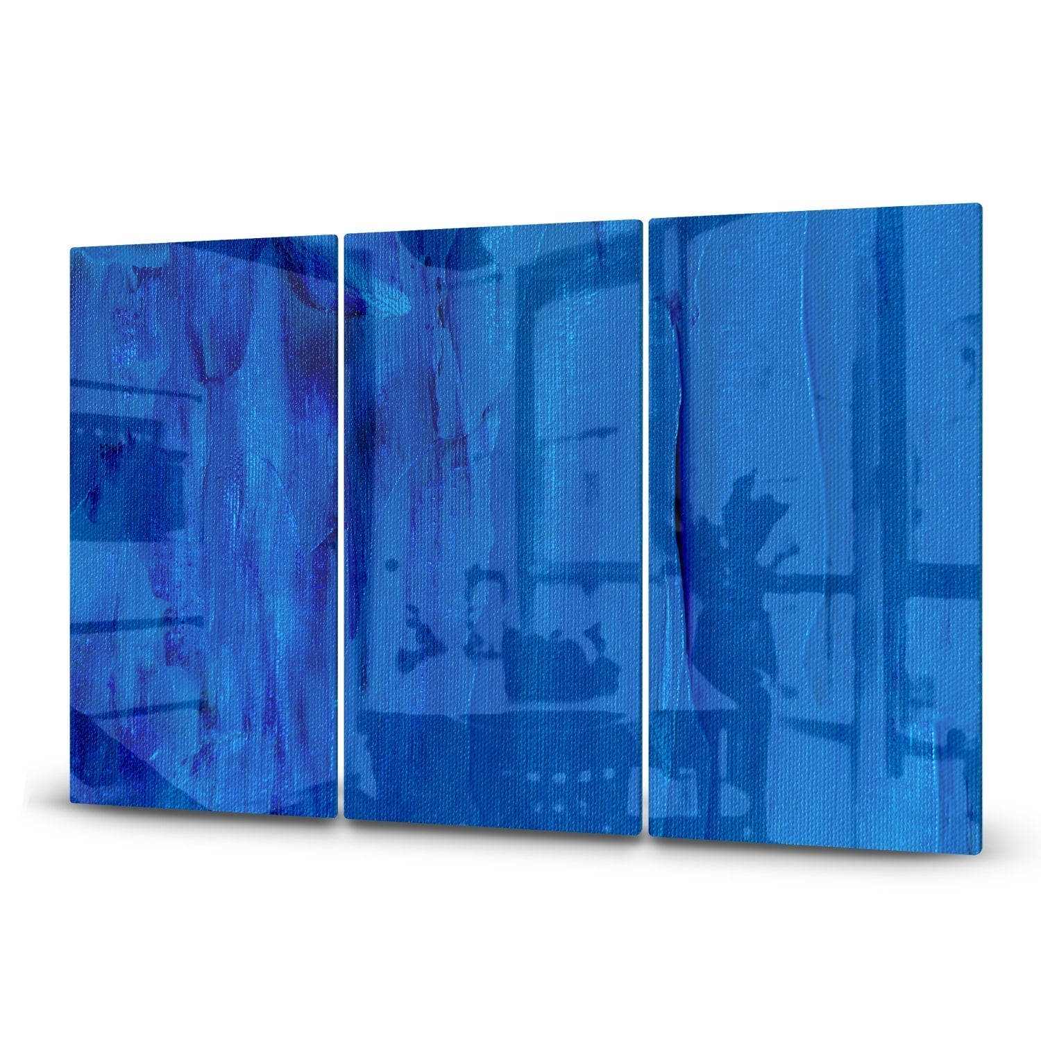 Inductiebeschermer - Gehard Glas - Blauw Abstractie