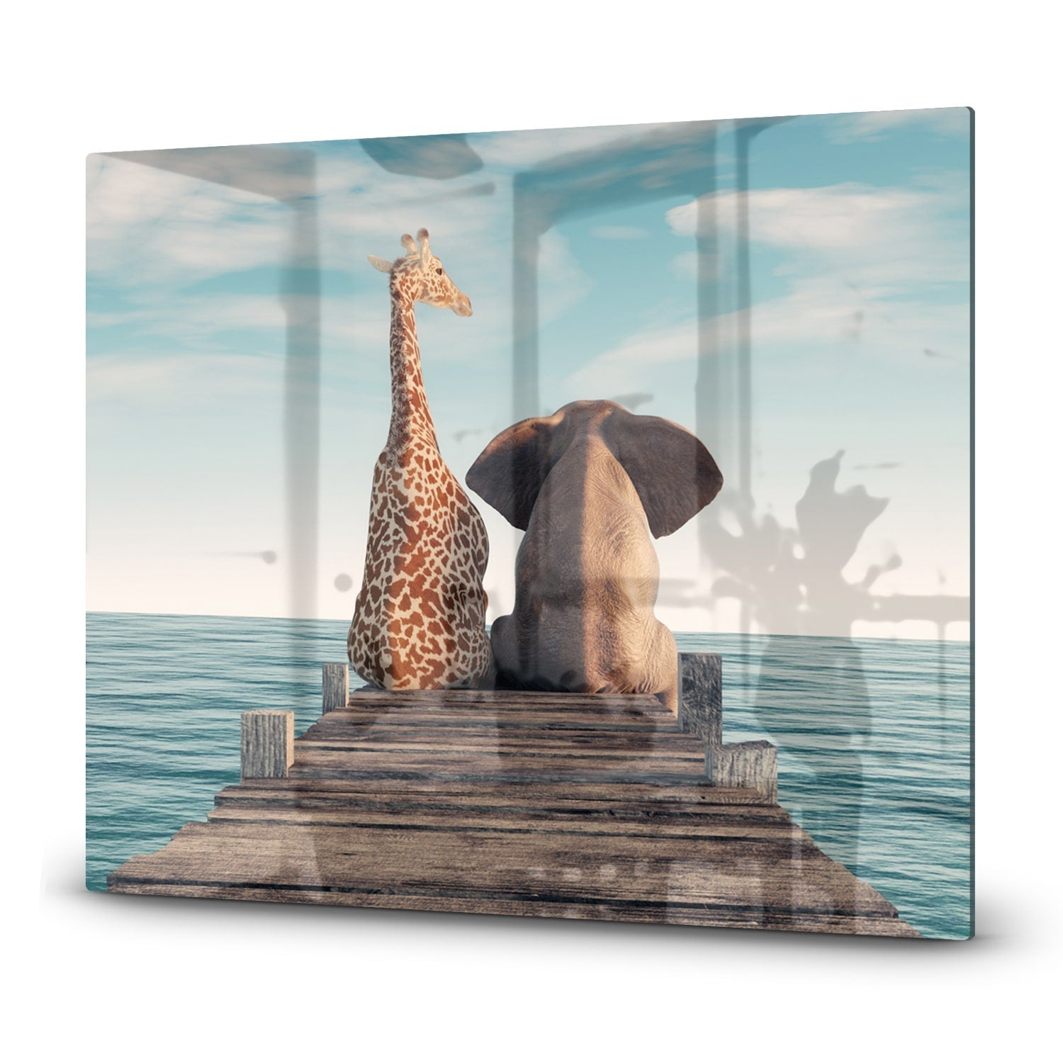 Inductiebeschermer - Gehard Glas - Giraffe en Olifant