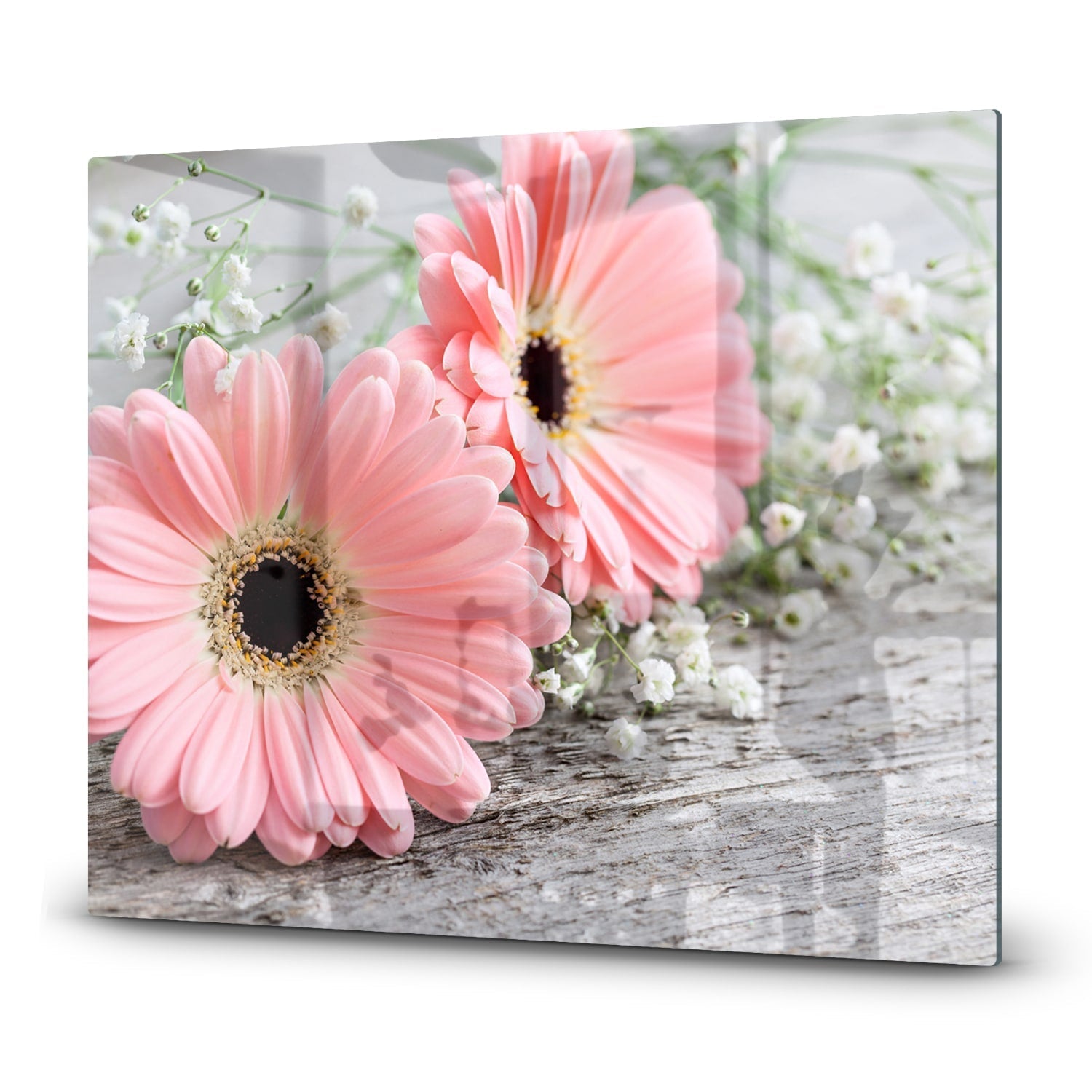 Inductiebeschermer - Gehard Glas - Roze Gerbera