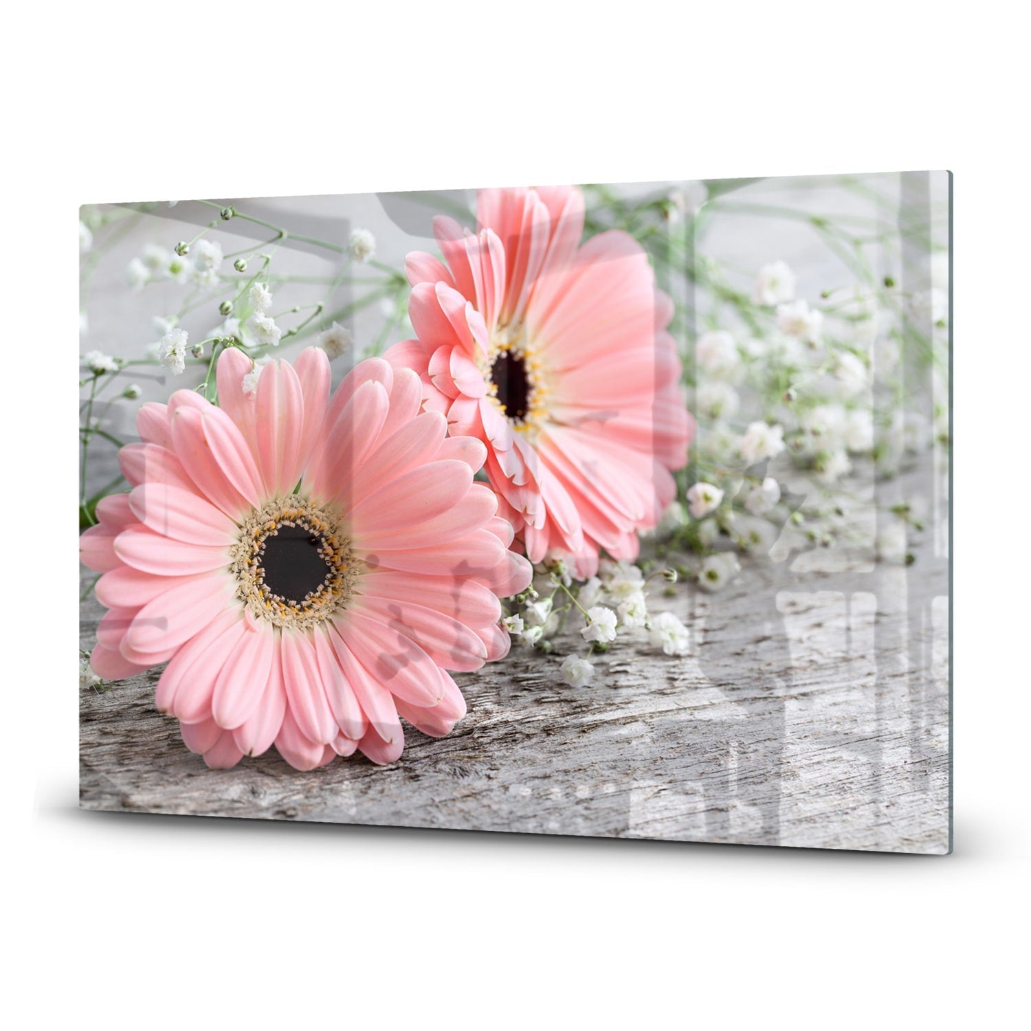 Inductiebeschermer - Gehard Glas - Roze Gerbera