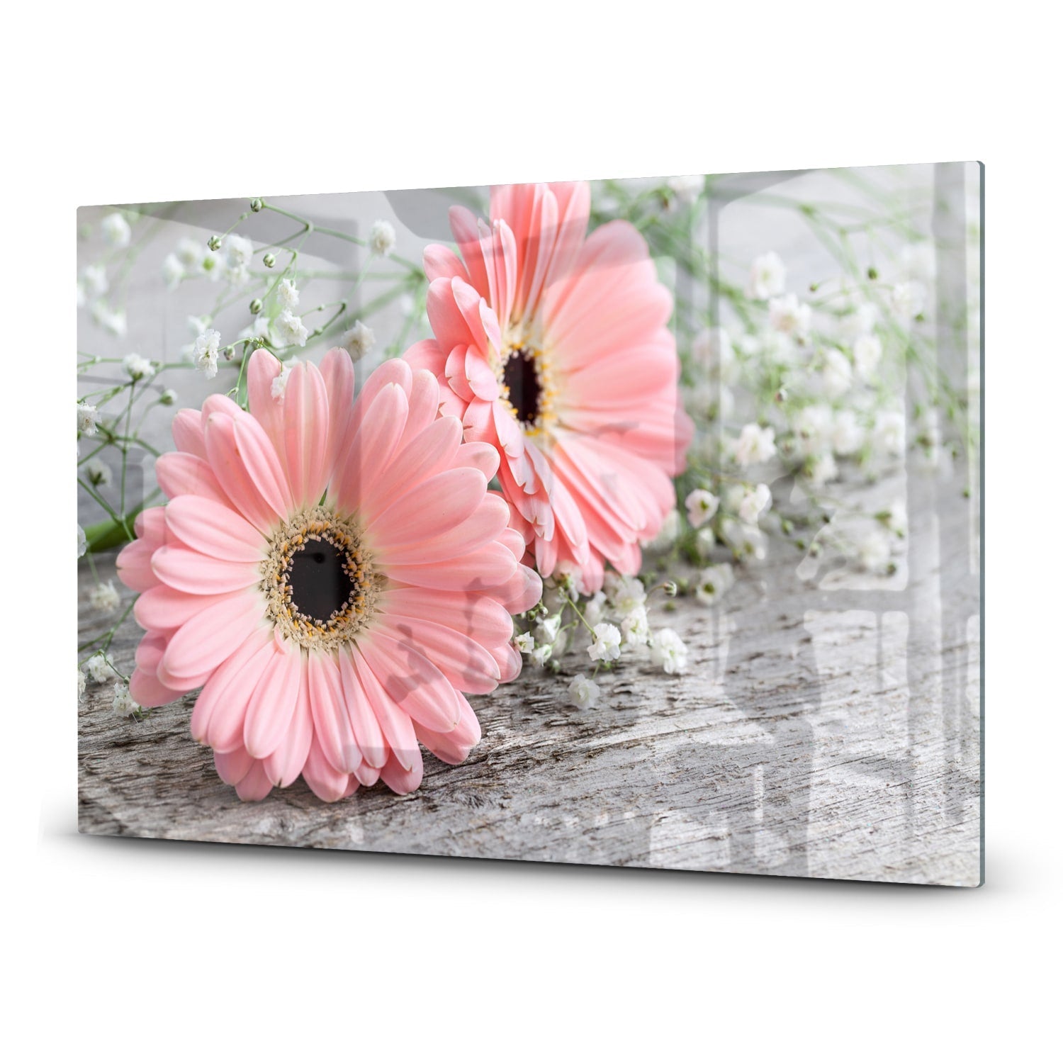 Inductiebeschermer - Gehard Glas - Roze Gerbera