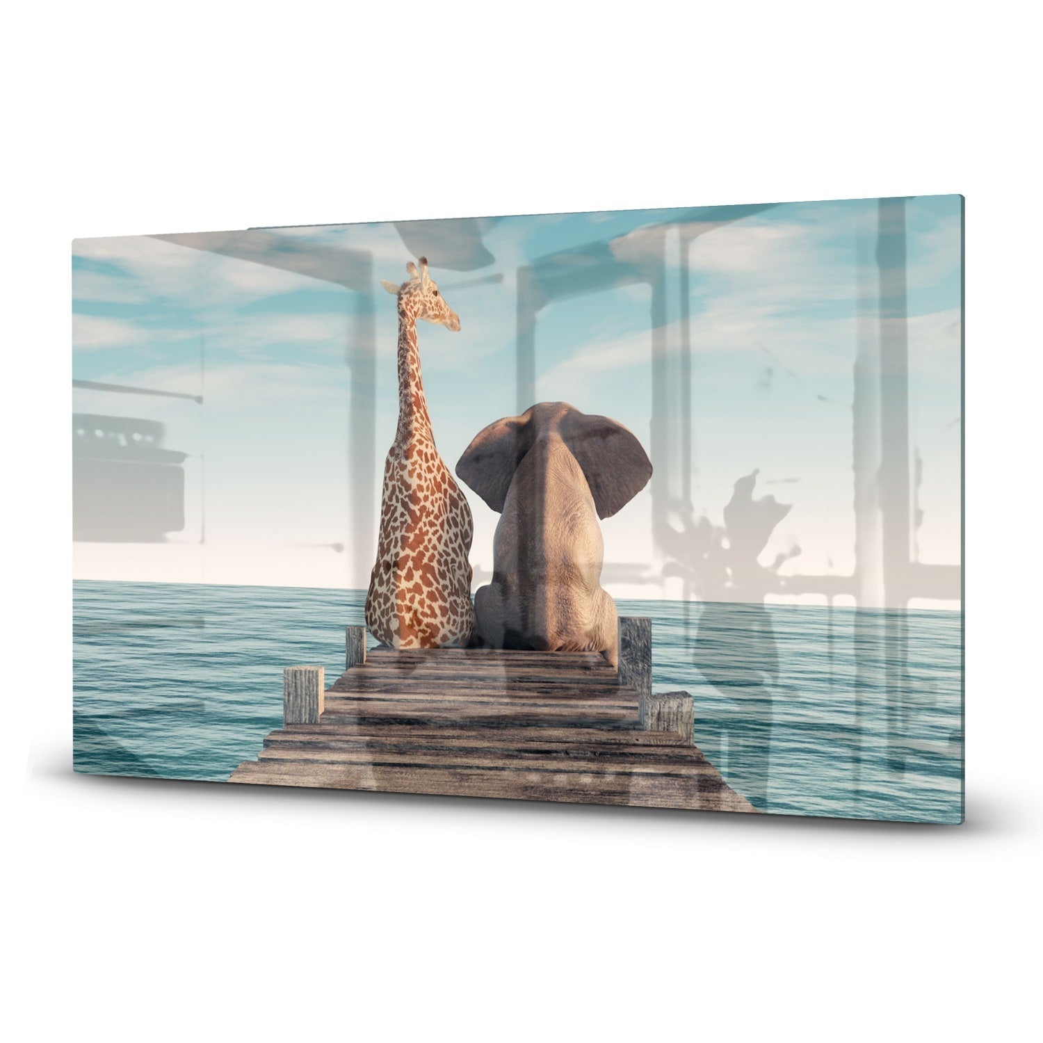 Inductiebeschermer - Gehard Glas - Giraffe en Olifant