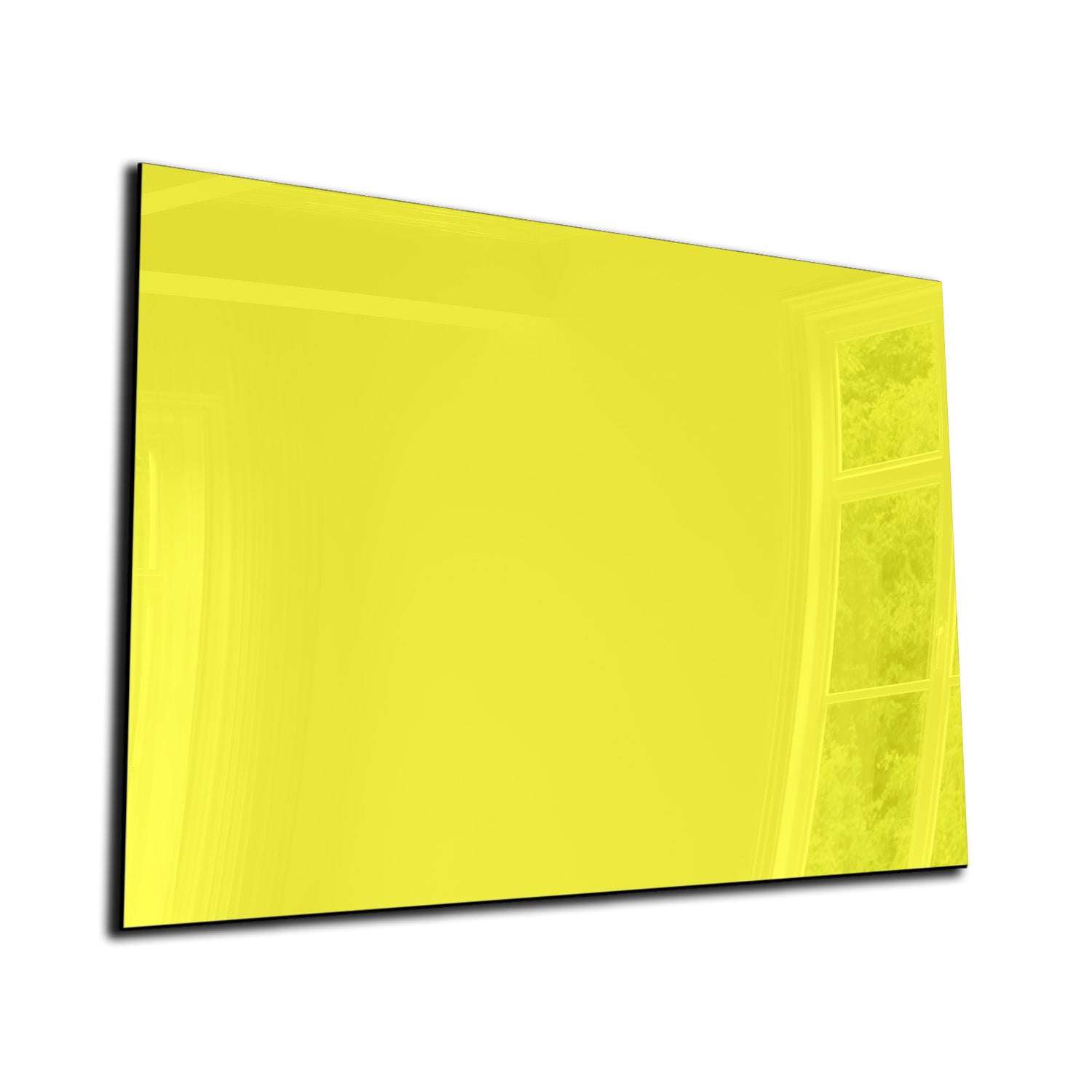 Whiteboard van glas - Magneetbord  - Diverse maten - Citroen geel